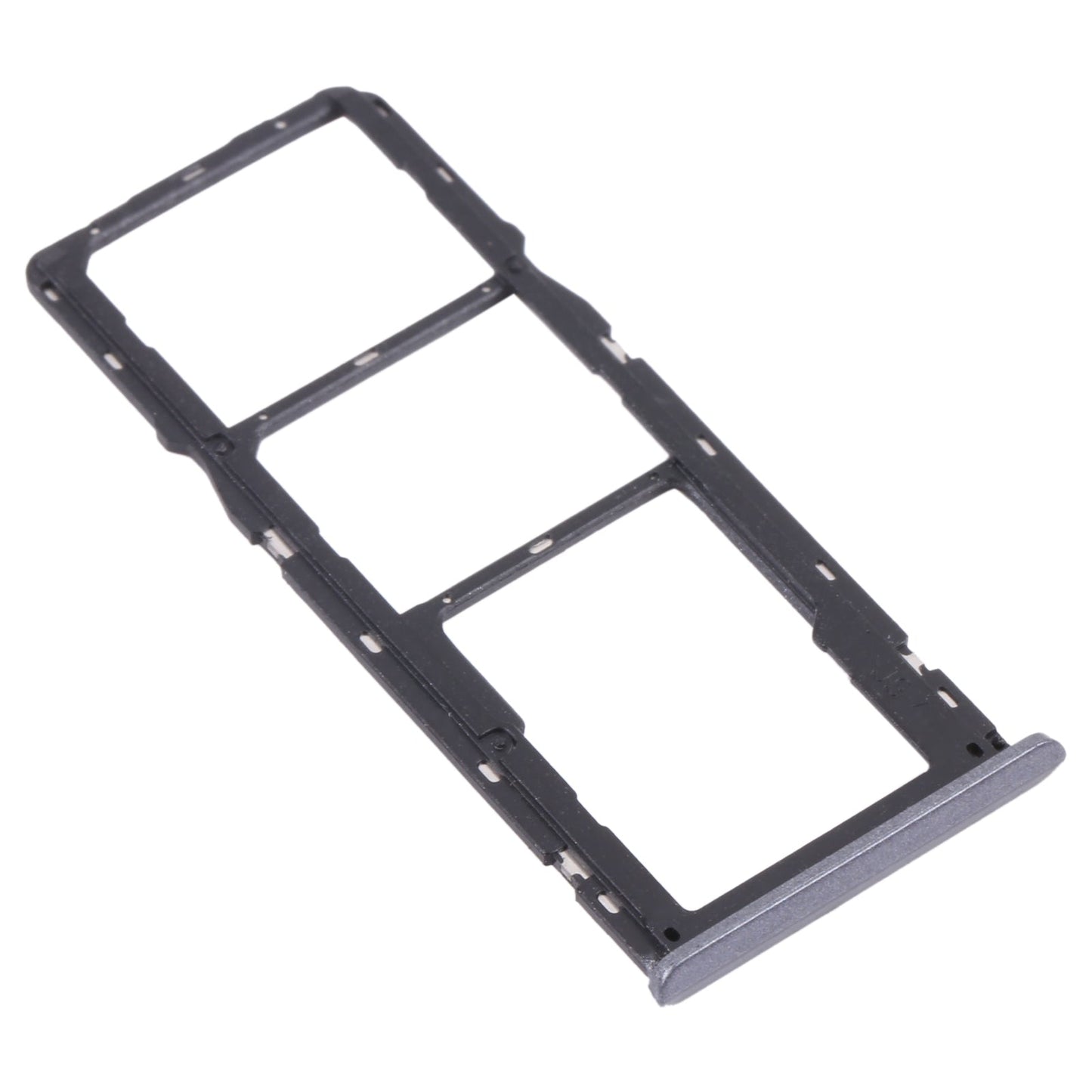 For OPPO Realme 6 SIM Card Tray + SIM Card Tray + Micro SD Card Tray (Black)