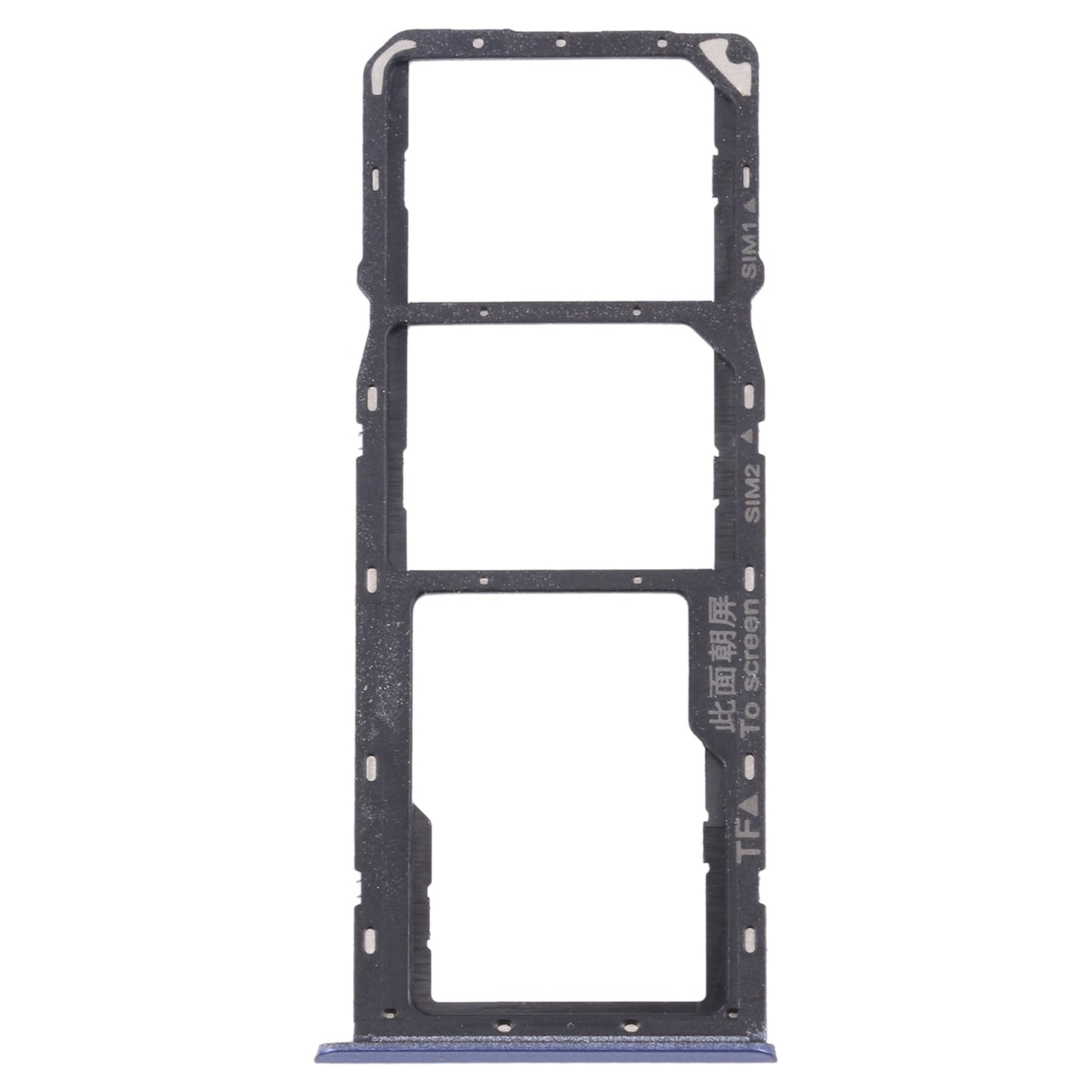 For OPPO Realme Narzo 20 SIM Card Tray + SIM Card Tray + Micro SD Card Tray (Blue)