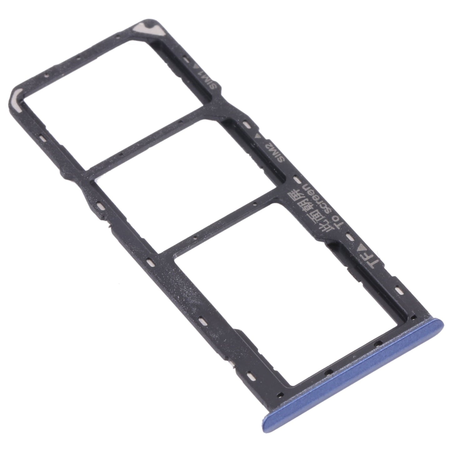For OPPO Realme Narzo 20 SIM Card Tray + SIM Card Tray + Micro SD Card Tray (Blue)