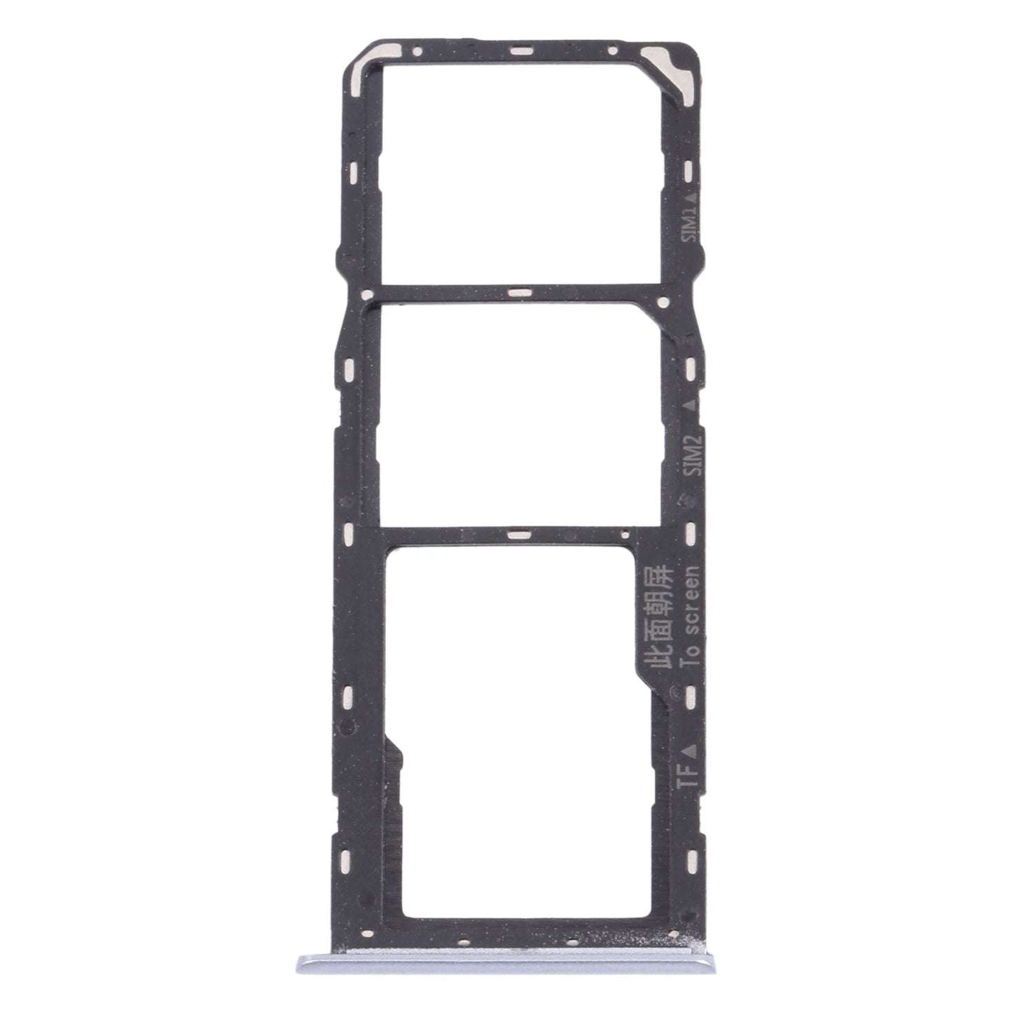For OPPO Realme Narzo 20 SIM Card Tray + SIM Card Tray + Micro SD Card Tray (Silver)
