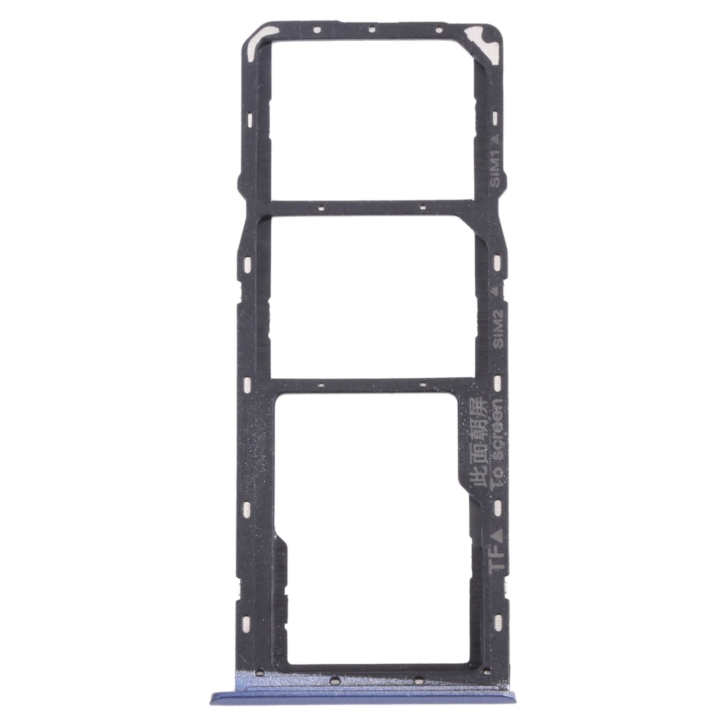 For OPPO Realme C15 RMX2180 SIM Card Tray + SIM Card Tray + Micro SD Card Tray (Blue)
