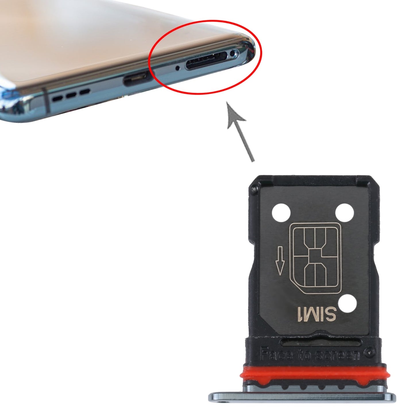 For OPPO Find X3 PEDM00 / Find X3 Pro SIM Card Tray + SIM Card Tray (Black)