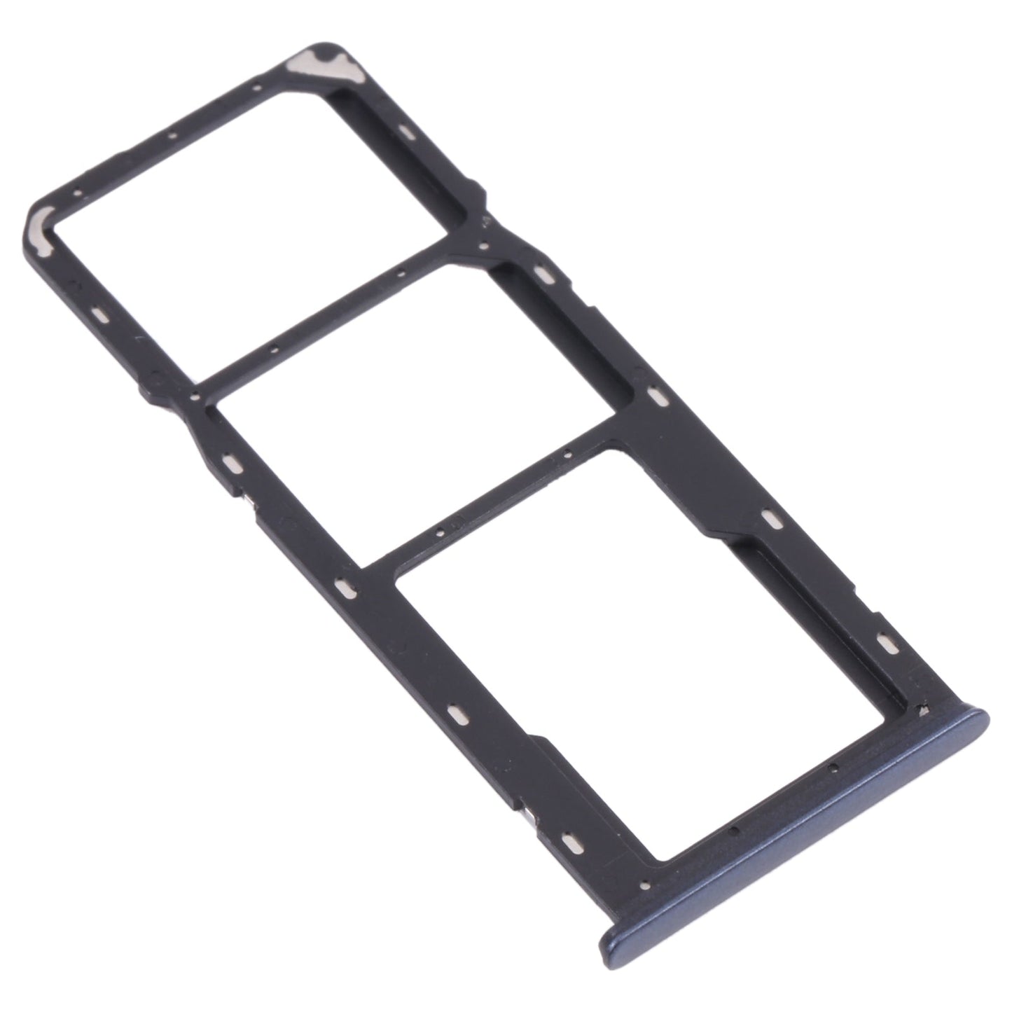 For OPPO A15 CPH2185 SIM Card Tray + SIM Card Tray + Micro SD Card Tray (Black)