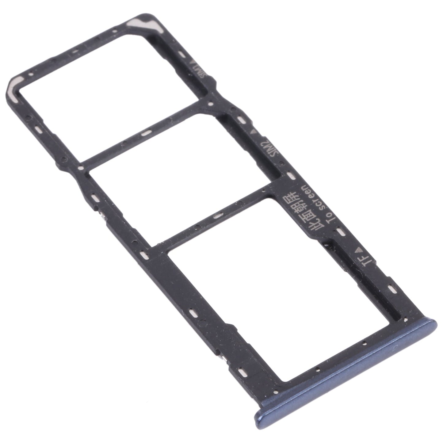 For OPPO A15s CPH2179 SIM Card Tray + SIM Card Tray + Micro SD Card Tray (Black)