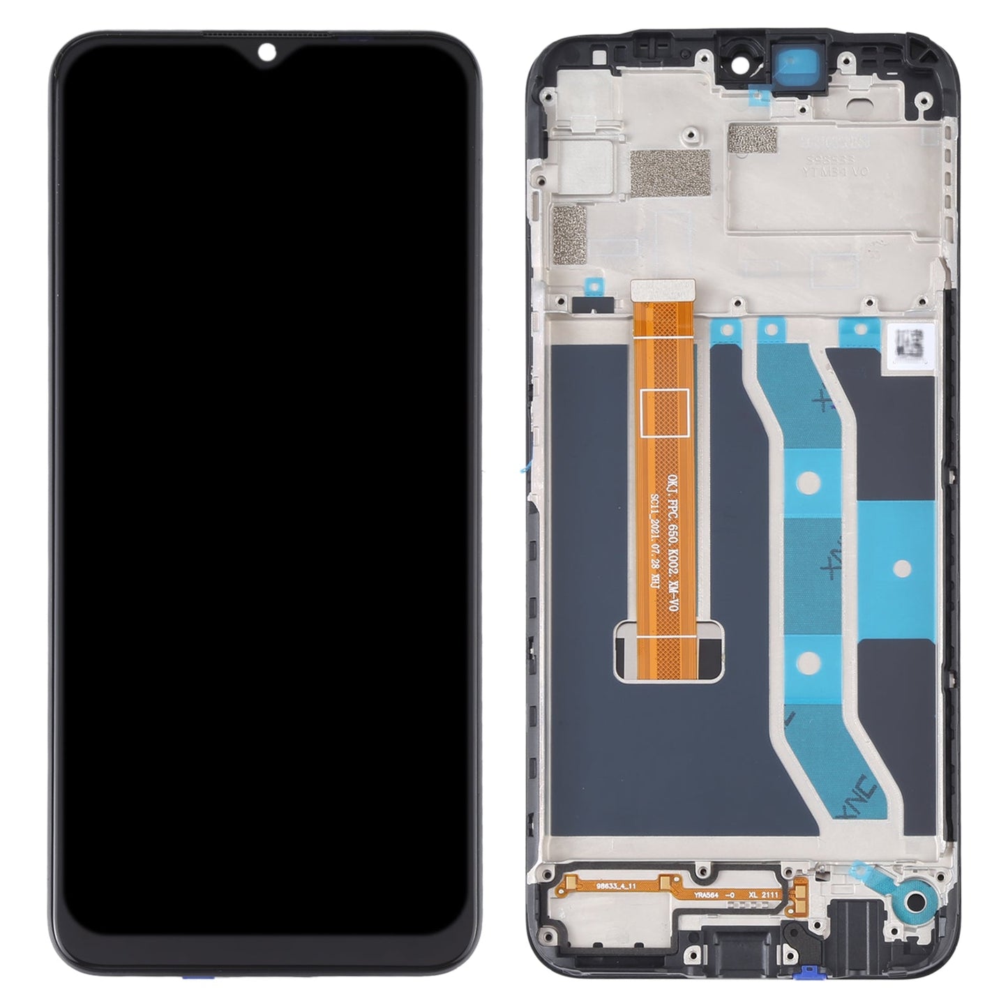 Original LCD Screen and Digitizer Full Assembly With Frame for OPPO Realme C12 RMX2189