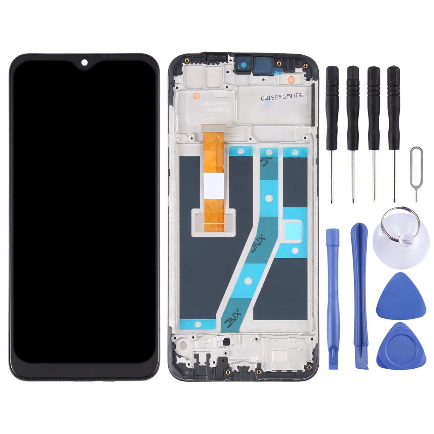 LCD Screen and Digitizer Full Assembly With Frame for OPPO Realme C2 / A1k