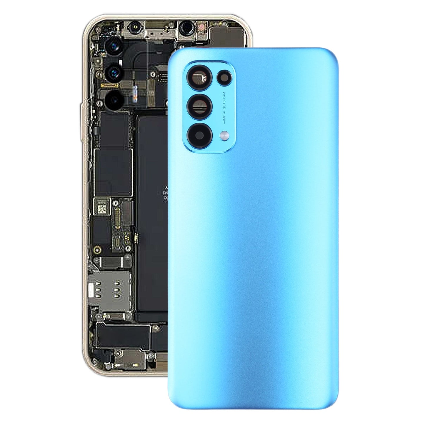 For OPPO Reno5 5G / Find X3 Lite PEGM00, PEGT00, CPH2145 Original Battery Back Cover (Blue)