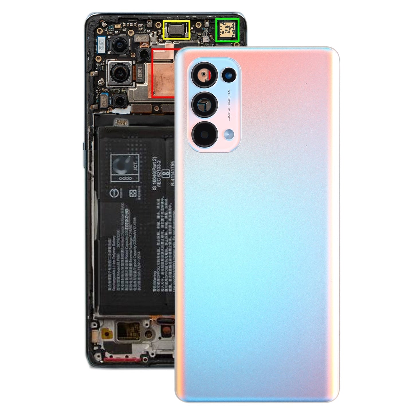 For OPPO Reno5 Pro 5G PDSM00, PDST00, CPH2201 Original Battery Back Cover (Orange)