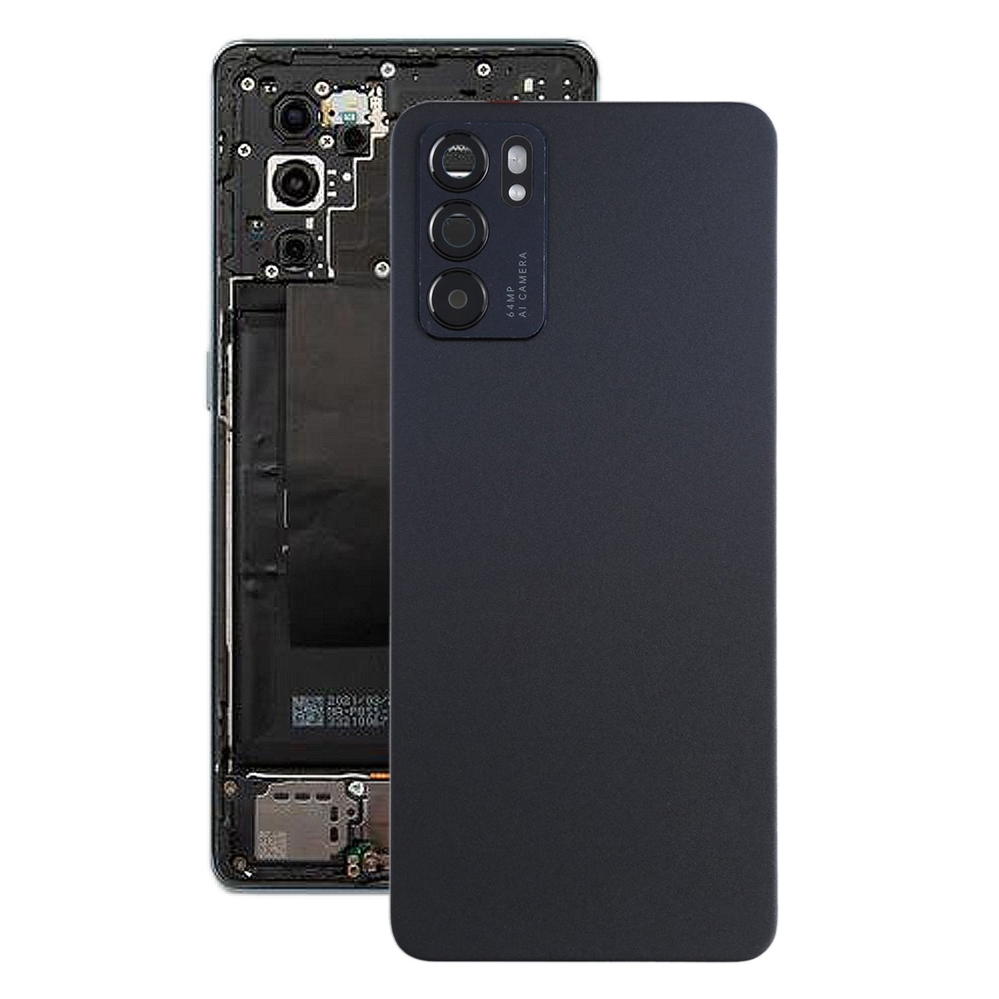 For OPPO Reno6 5G PEQM00, CPH2251 Original Battery Back Cover (Black)