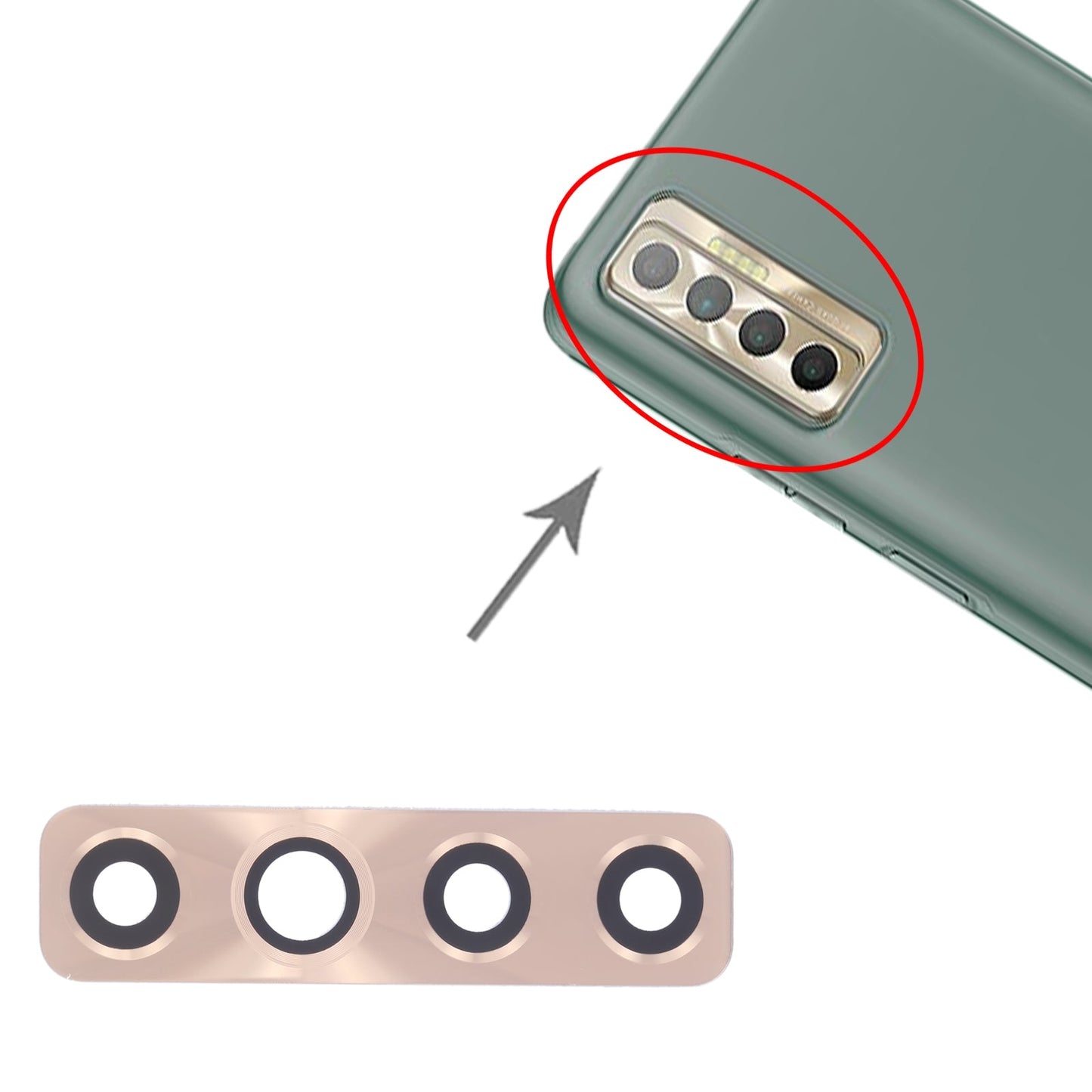 For Tecno Camon 17P CG7 10pcs Back Camera Lens