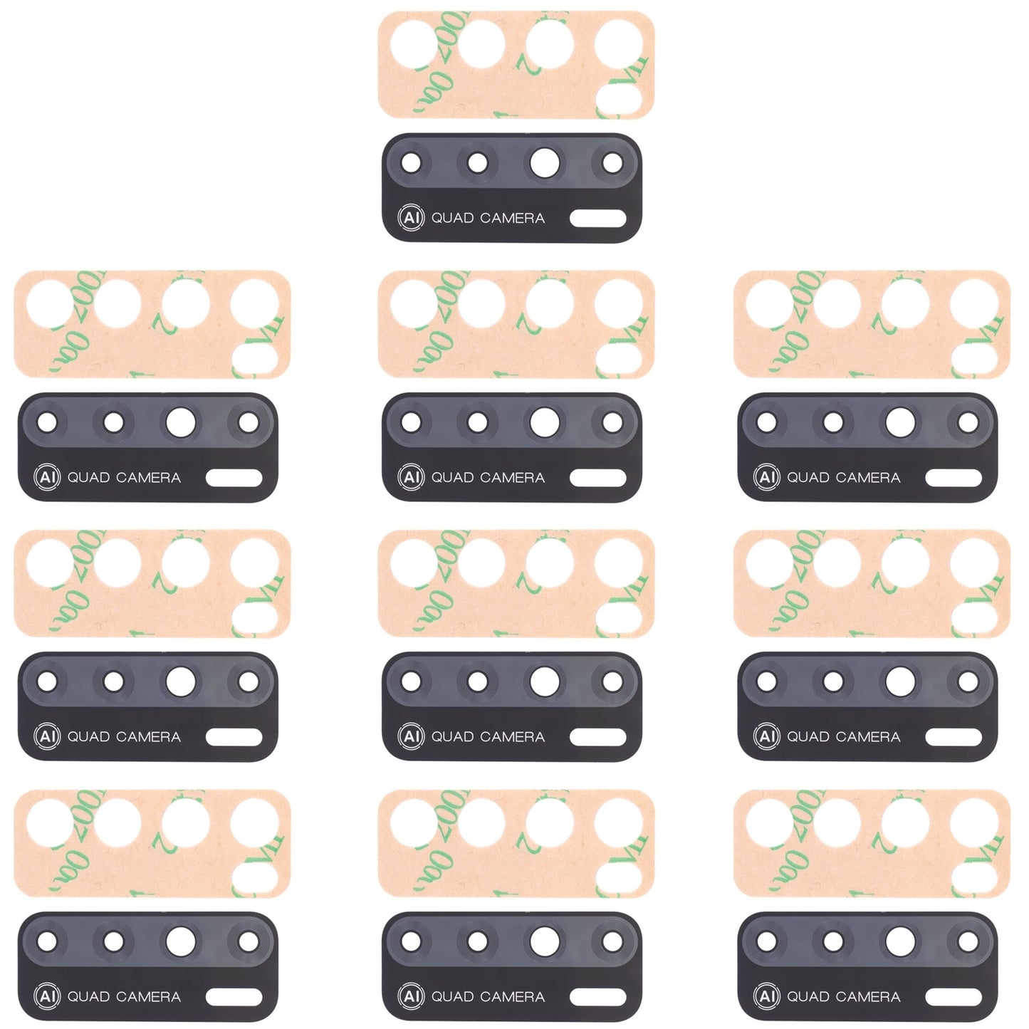 For Tecno Pouvoir 4 / 4 Pro LC7 10pcs Back Camera Lens