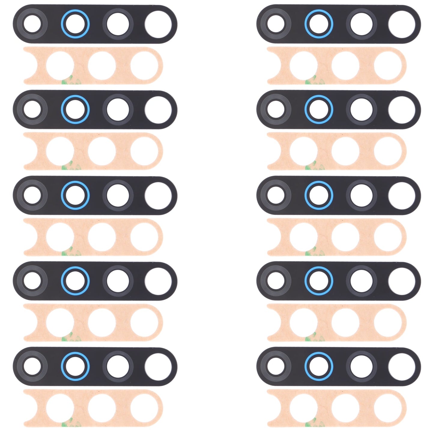 For Tecno Camon 12 CC7s 10pcs Back Camera Lens