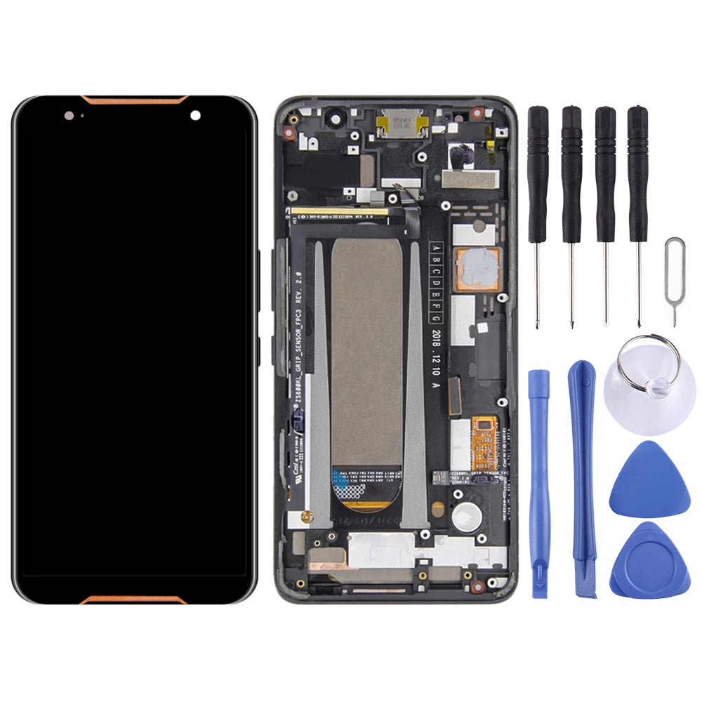 Original LCD Screen for Asus ROG Phone ZS600KL Z01QD Digitizer Full Assembly with Frame?Black)