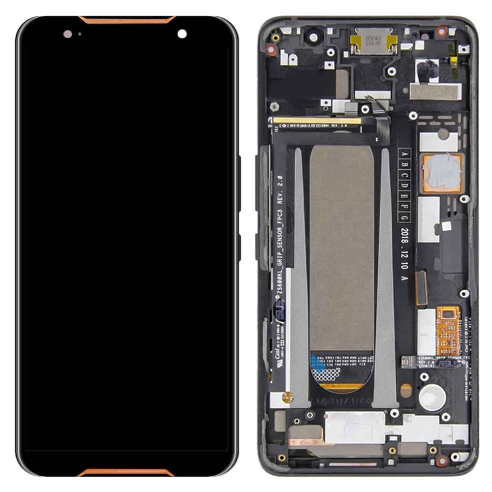 Original LCD Screen for Asus ROG Phone ZS600KL Z01QD Digitizer Full Assembly with Frame?Black)