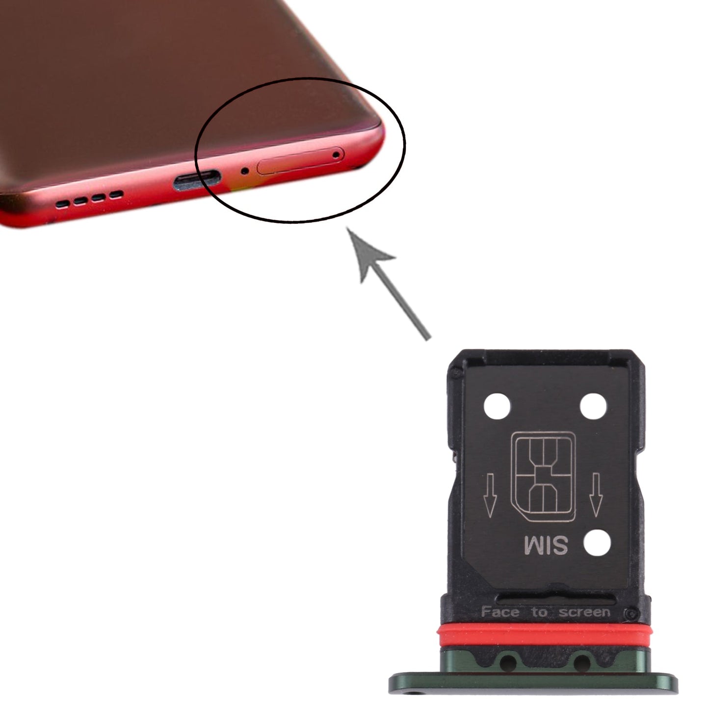 For OPPO Realme X50 Pro 5G SIM Card Tray (Green)