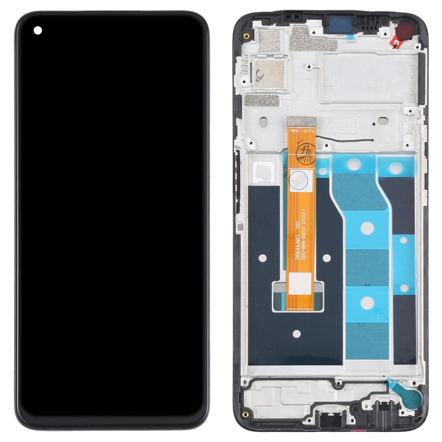 LCD Screen and Digitizer Full Assembly with Frame for OPPO Realme Narzo