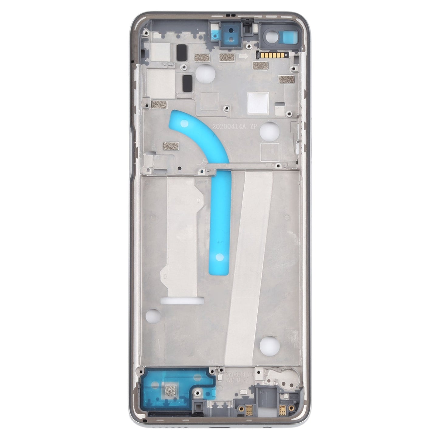 Original Front Housing LCD Frame Bezel Plate for Motorola Moto G100 XT2125 XT2125-4 (Silver)