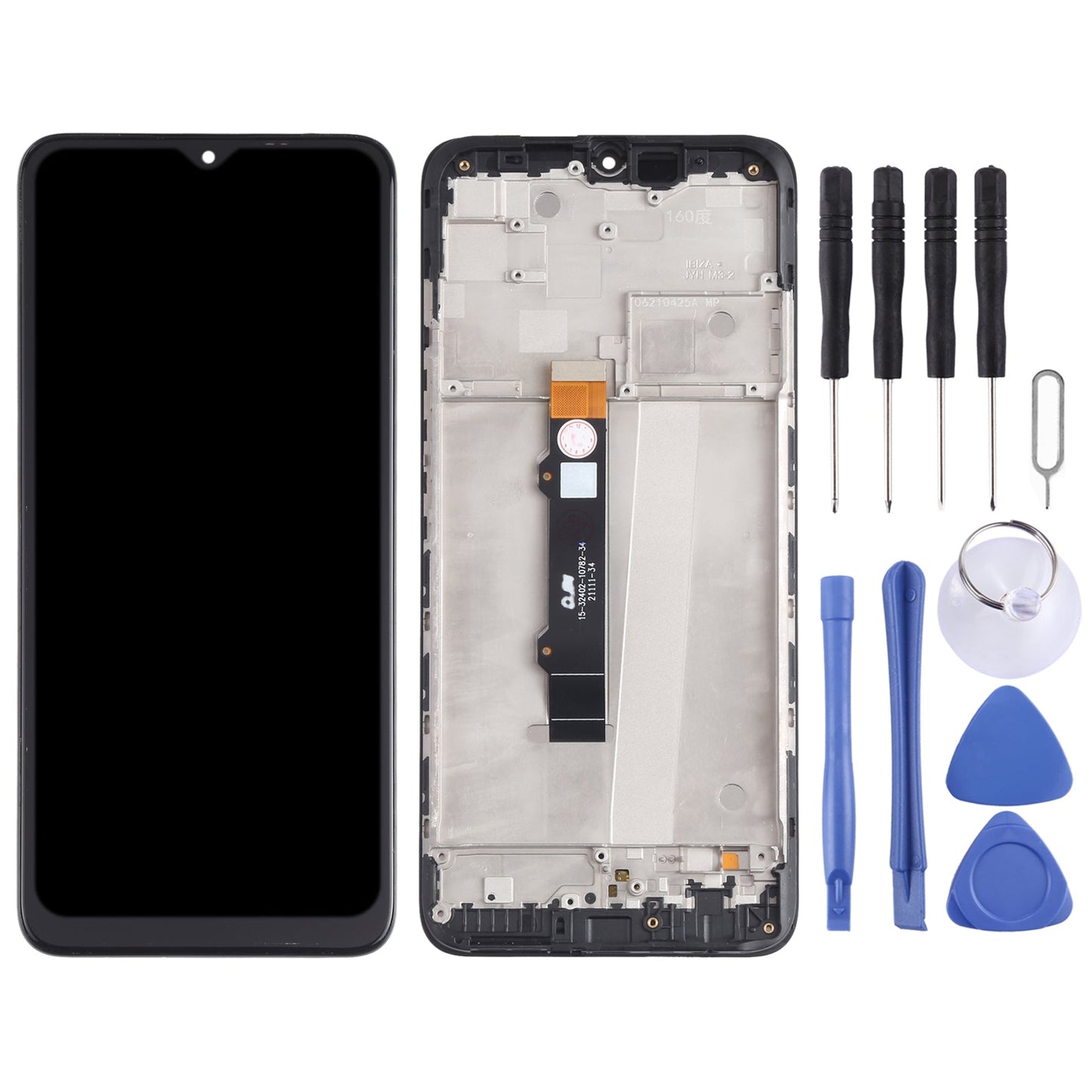 TFT LCD Screen for Motorola Moto G50 XT2137-1 XT2137-2 Digitizer Full Assembly with Frame (Black)