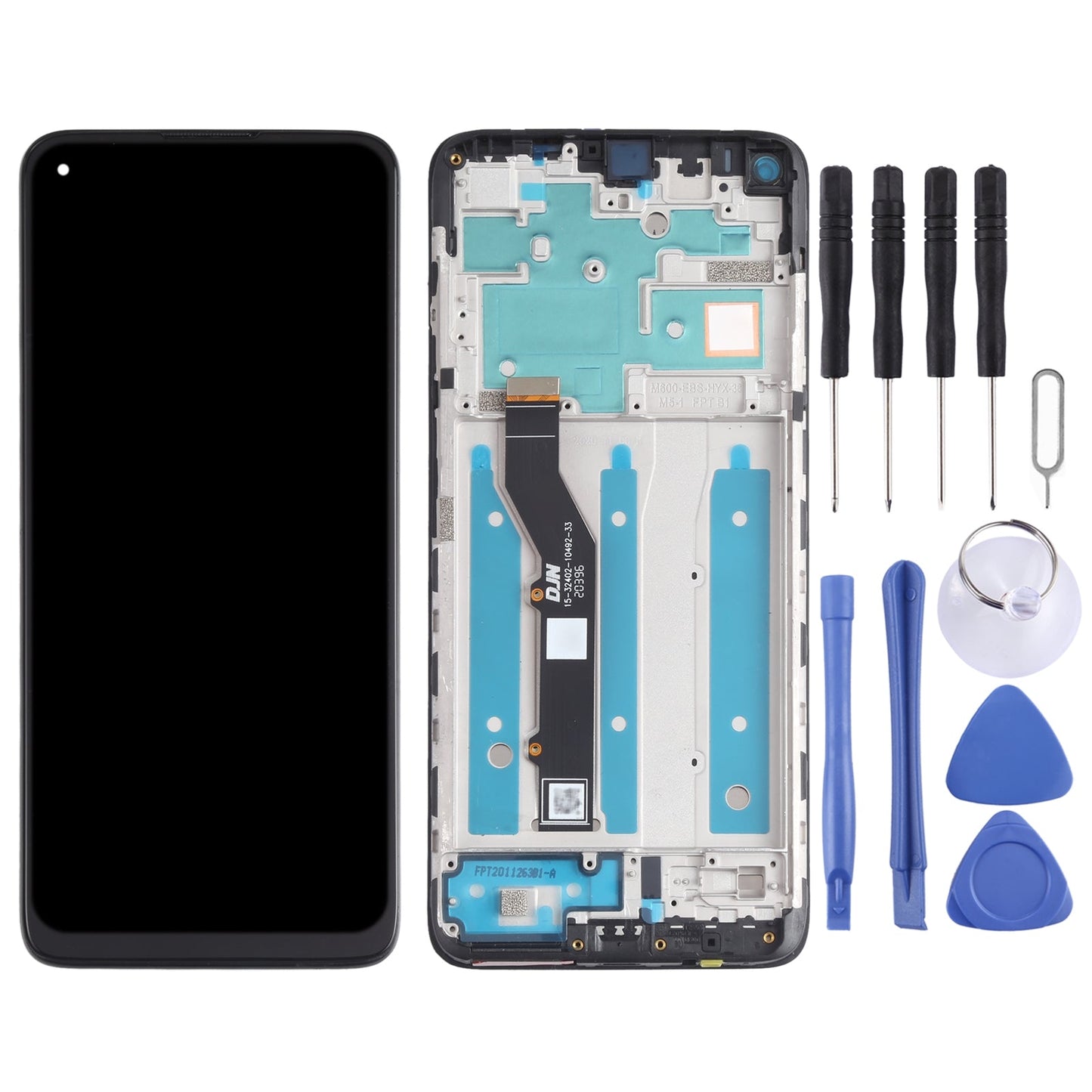 TFT LCD Screen for Motorola Moto G9 Plus XT2087-1 Digitizer Full Assembly with Frame (Black)