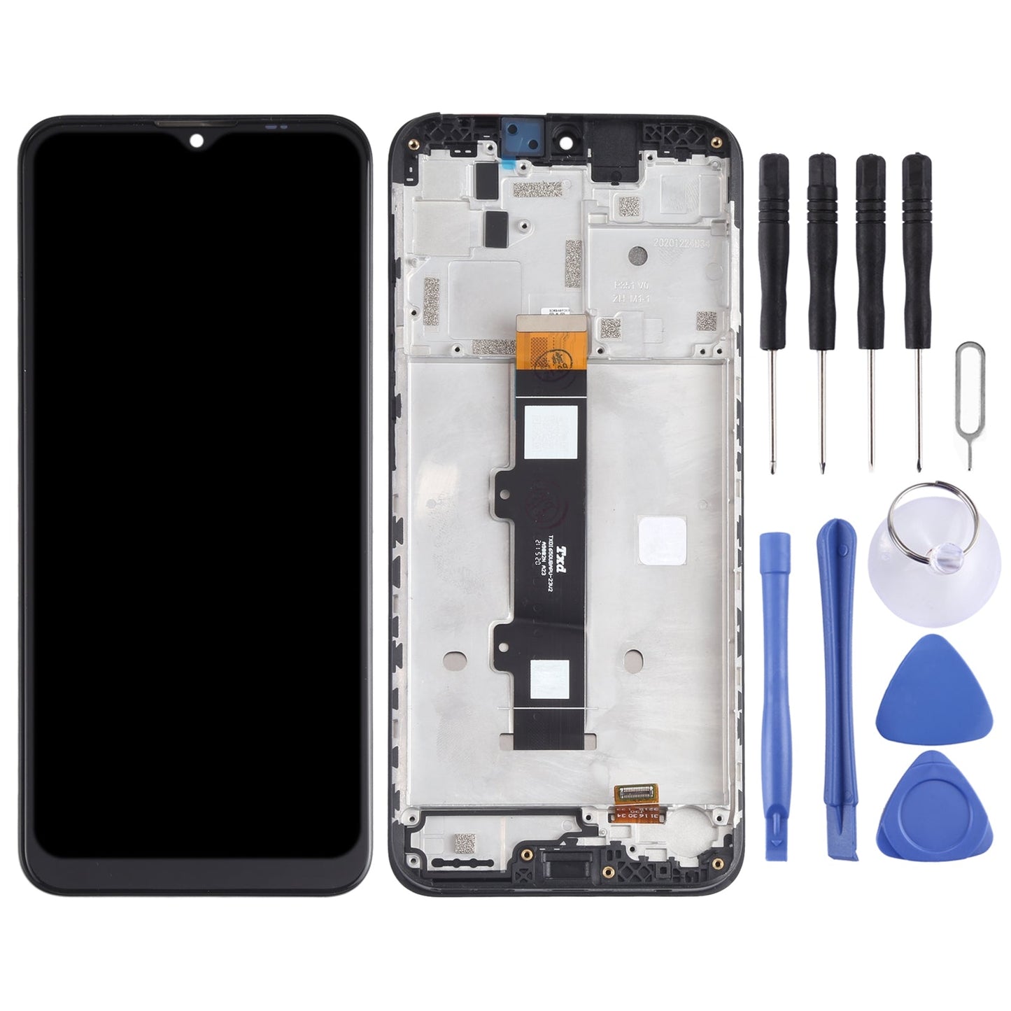 TFT LCD Screen for Motorola Moto G20 XT2128-1 XT2128-2 Digitizer Full Assembly with Frame (Black)