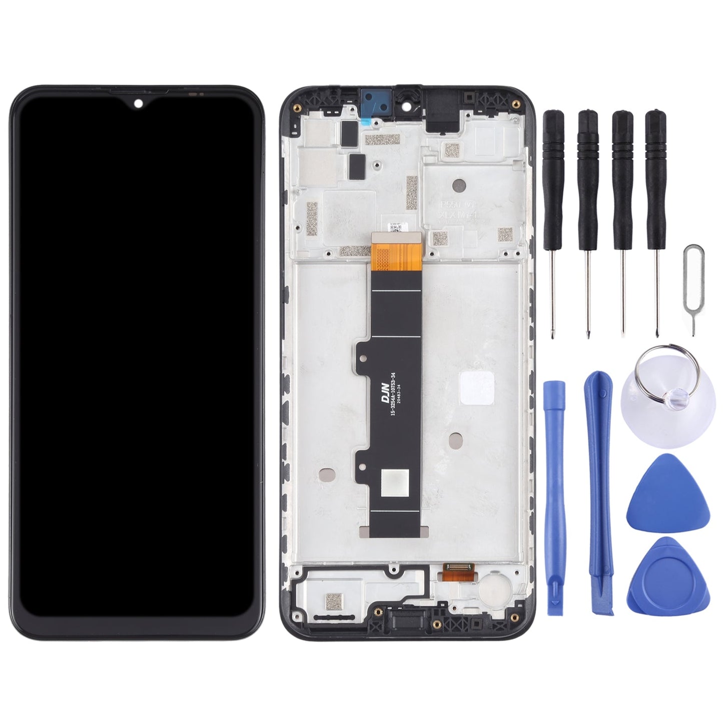 TFT LCD Screen for Motorola Moto G30 XT2129-1 XT2129-2 Digitizer Full Assembly with Frame (Black)