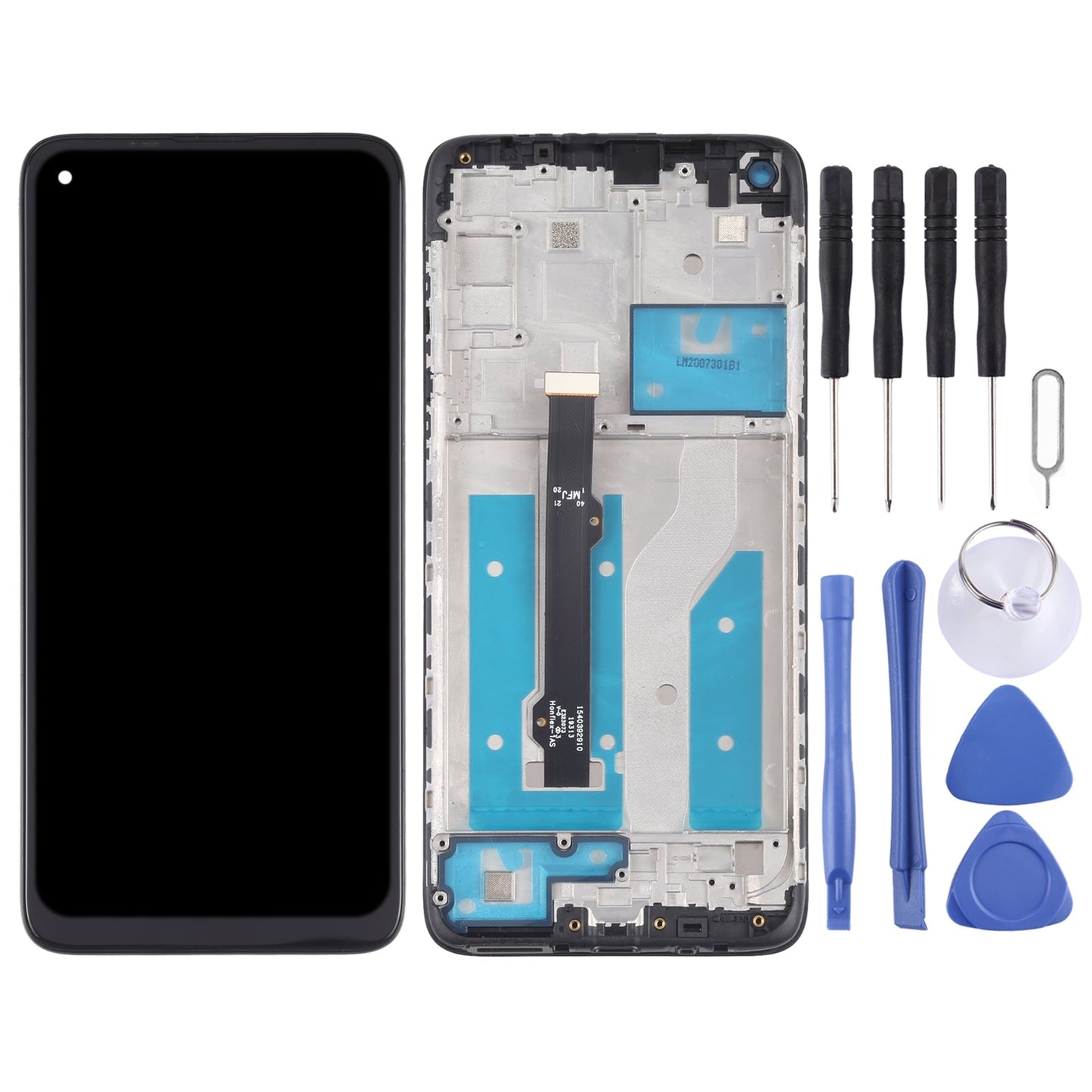 TFT LCD Screen for Motorola Moto G8 XT2045-1 Digitizer Full Assembly with Frame (Black)