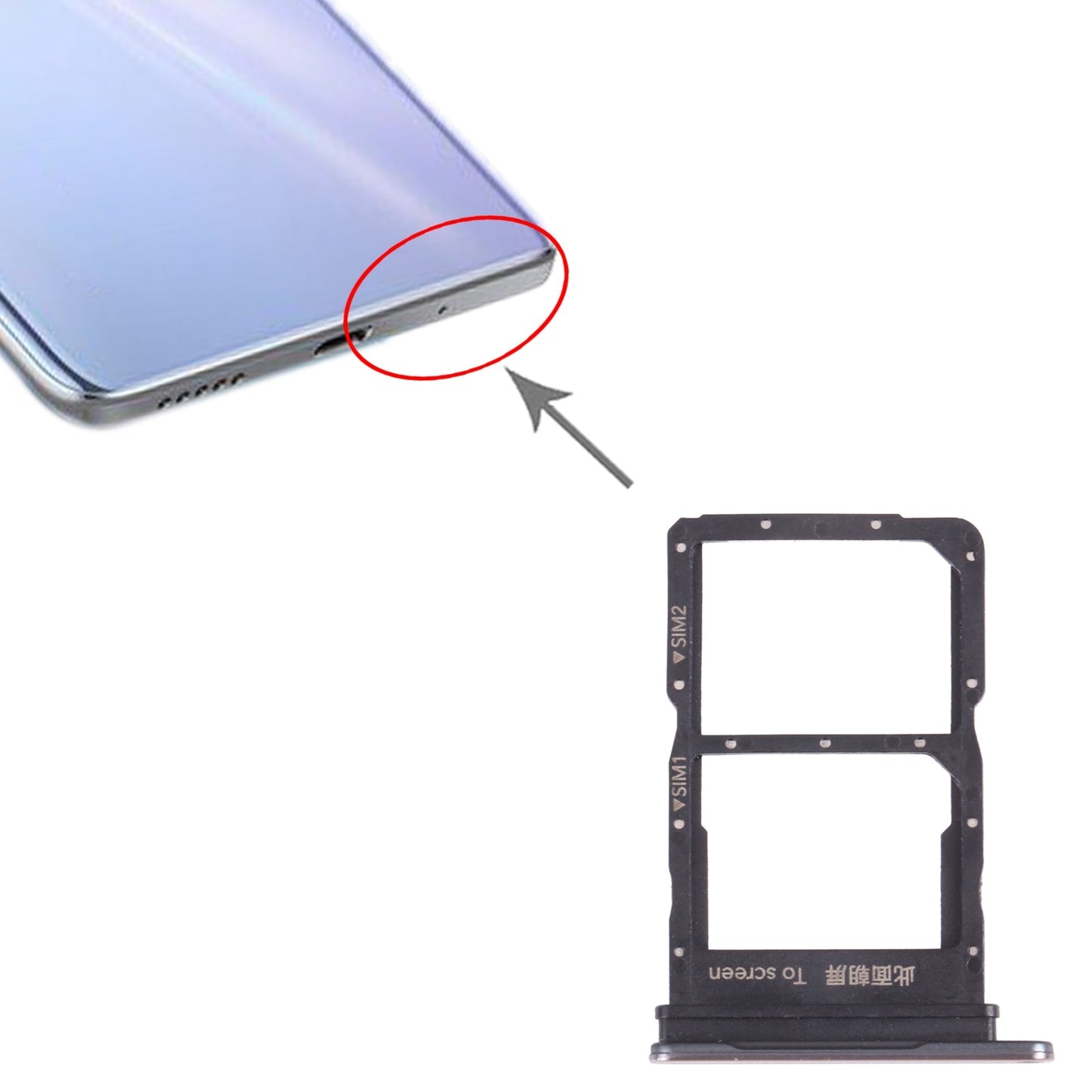 SIM Card Tray + SIM Card Tray for Honor 50 SE (Silver)