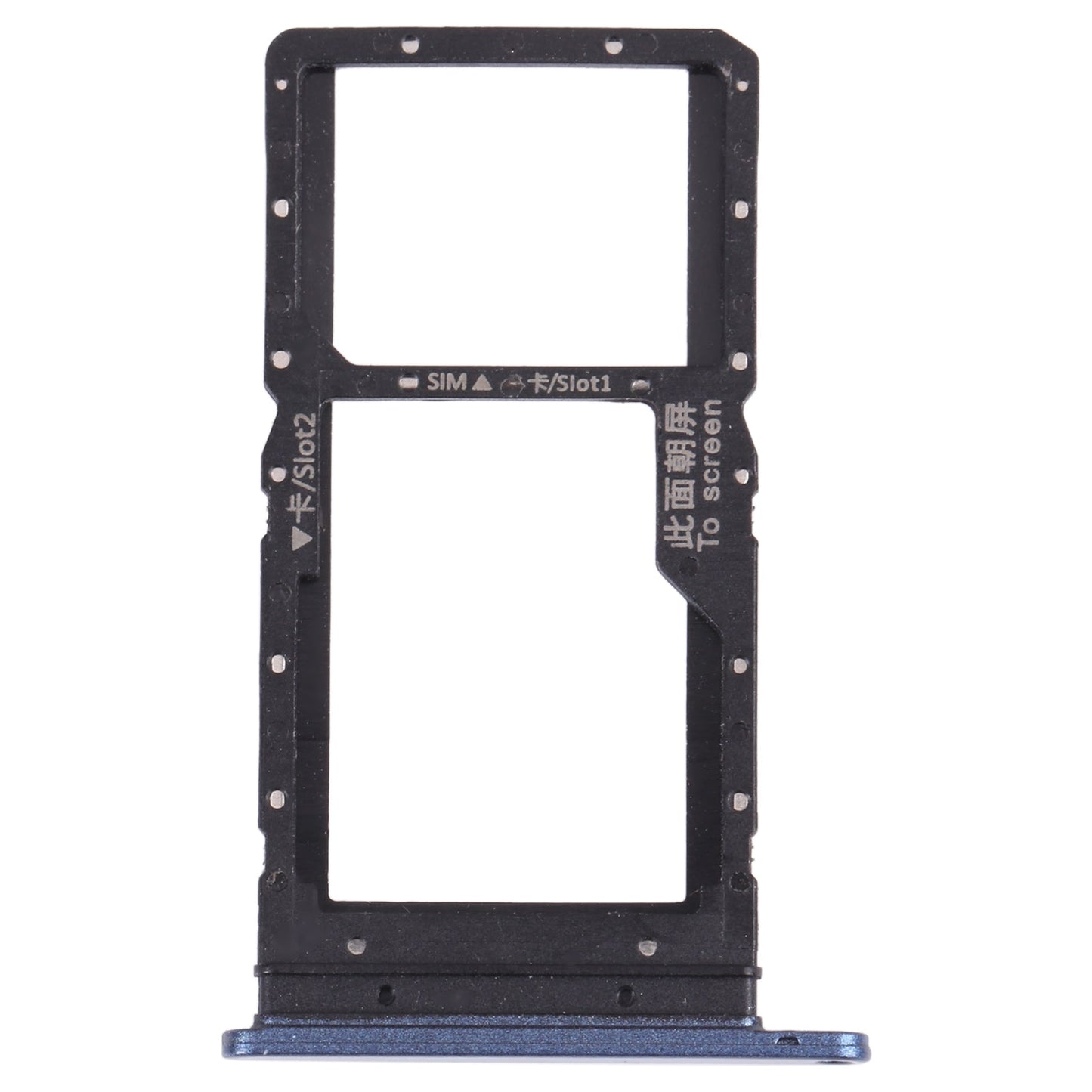 SIM Card Tray + SIM Card Tray / Micro SD Card Tray for Honor play 5T (Blue)