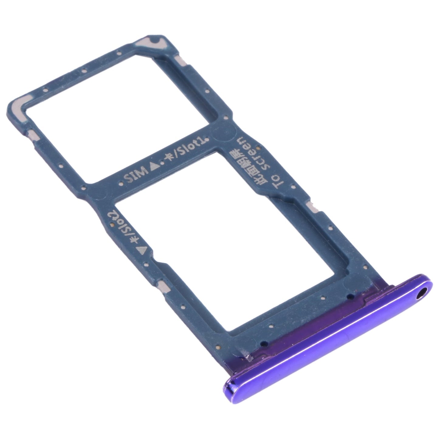 SIM Card Tray + SIM Card Tray / Micro SD Card Tray for Huawei P Smart (2019)(Purple)