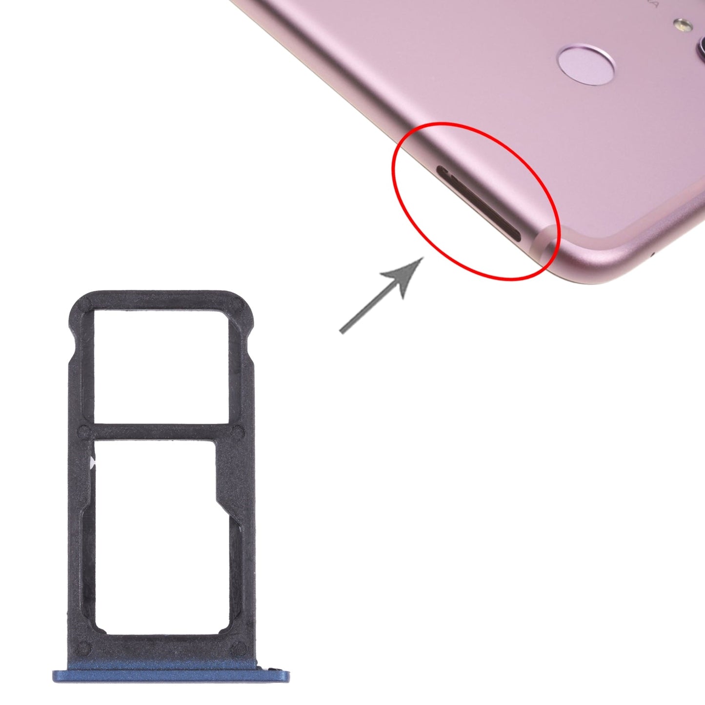 SIM Card Tray + SIM Card Tray / Micro SD Card Tray for Honor Play(Blue)
