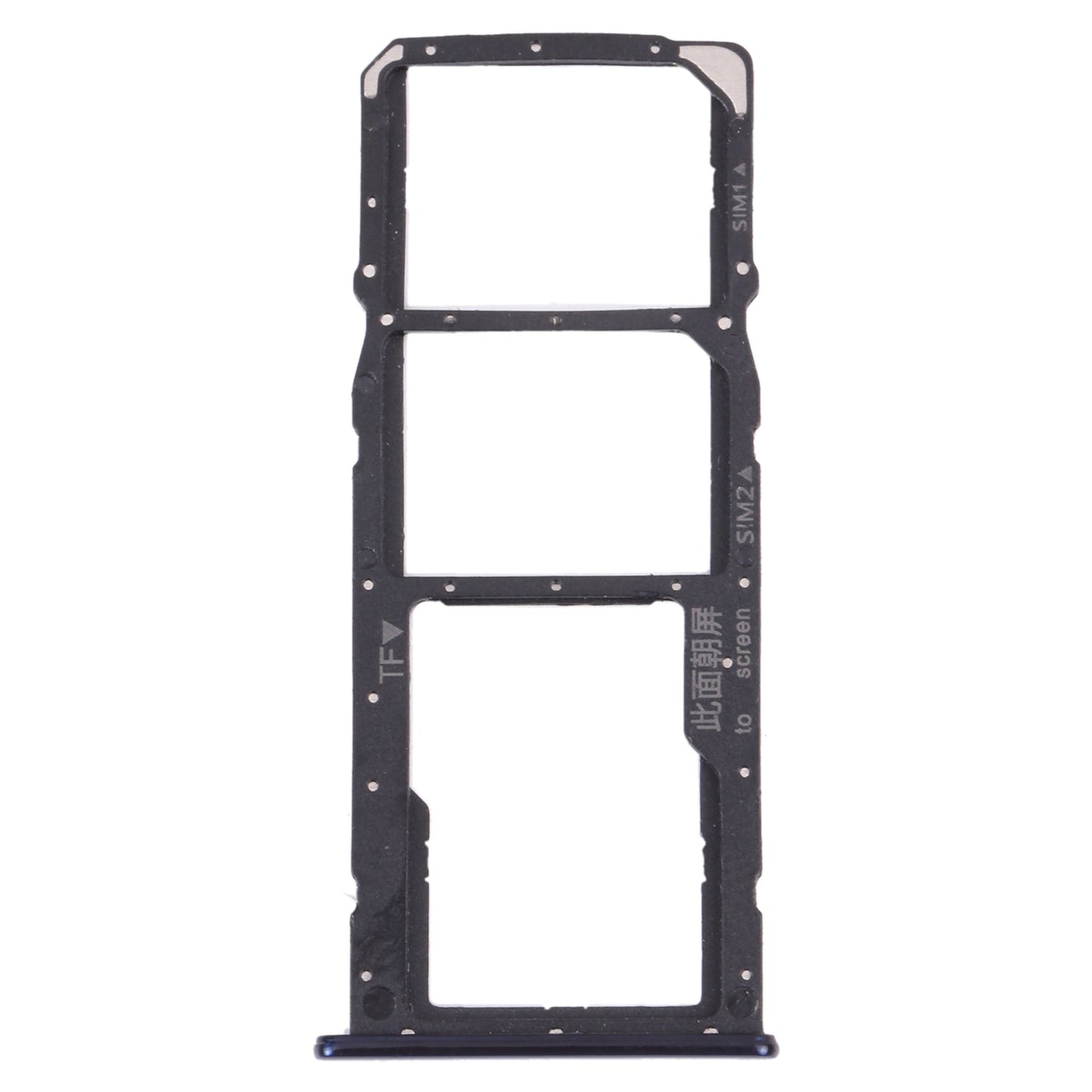 SIM Card Tray + SIM Card Tray + Micro SD Card Tray for Huawei Enjoy 8 (Blue)