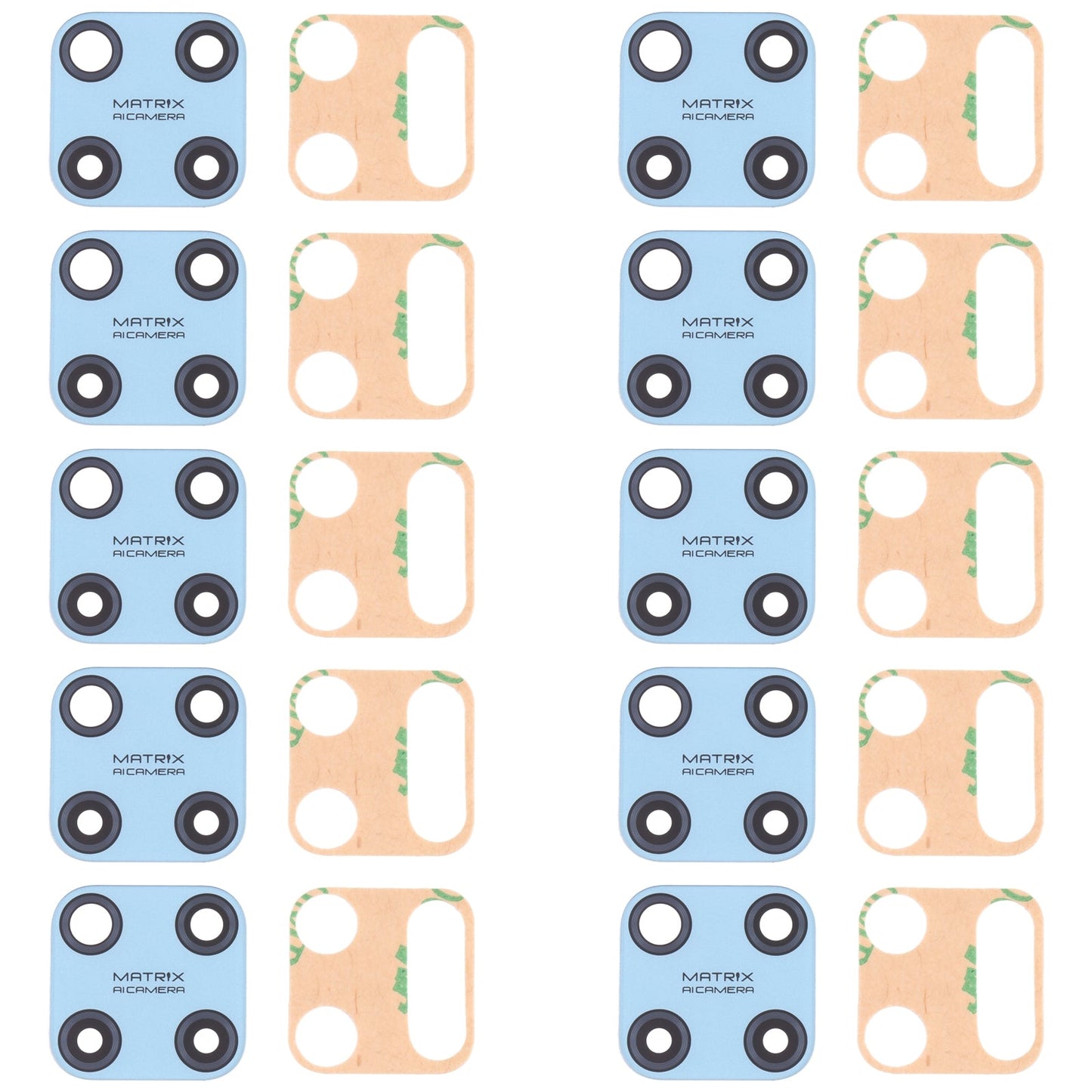 For OPPO Realme C25Y RMX3265, RMX3268 10pcs Back Camera Lens