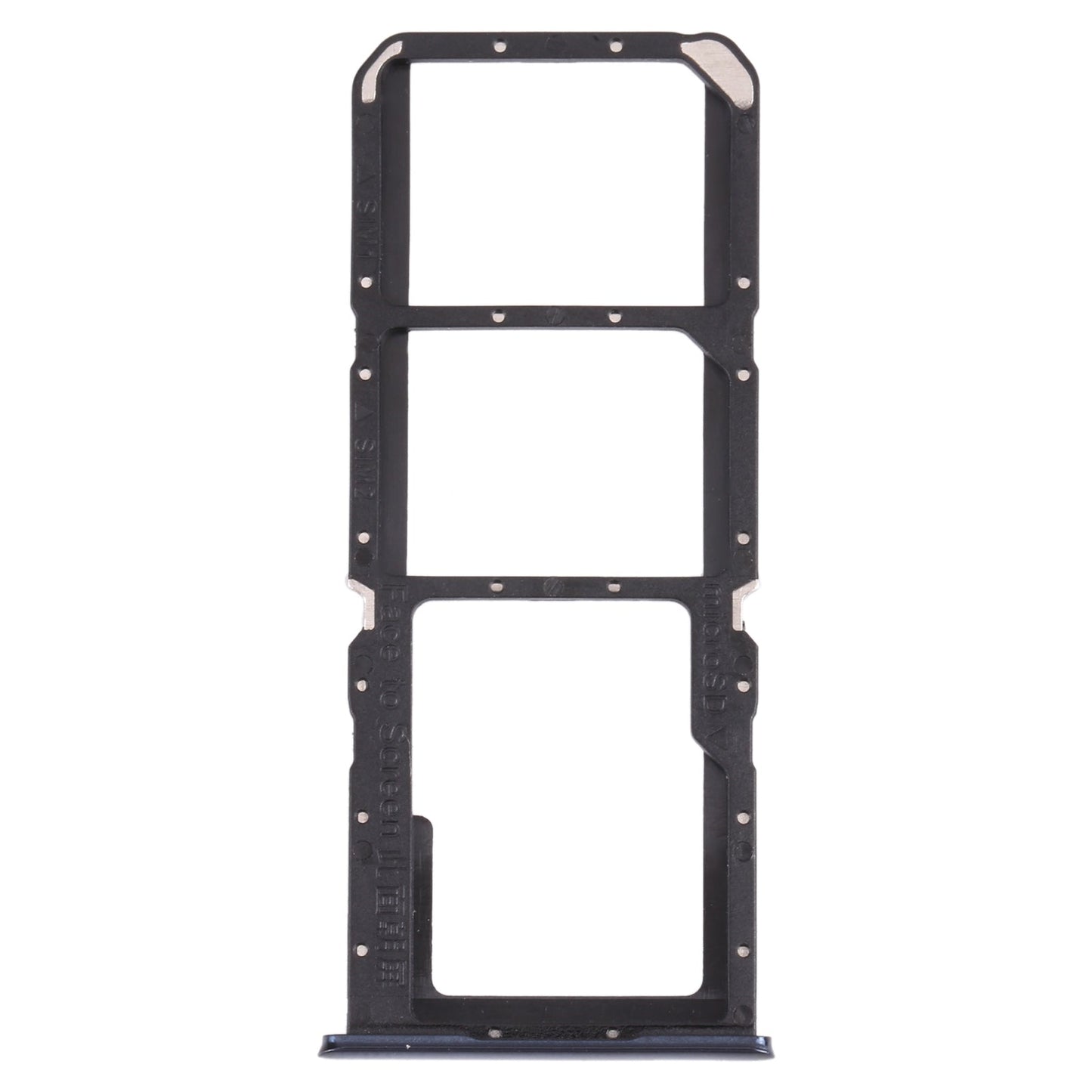For OPPO A74 4G / F19 / F19s CPH2219 SIM Card Tray + SIM Card Tray + Micro SD Card Tray(Black)
