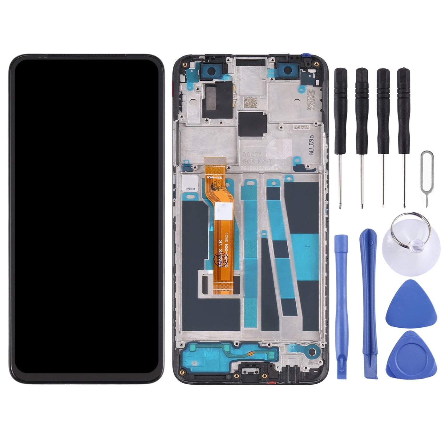 LCD Screen and Digitizer Full Assembly with Frame for OPPO F11 Pro CPH1959 CPH2209 CPH1989(Black)
