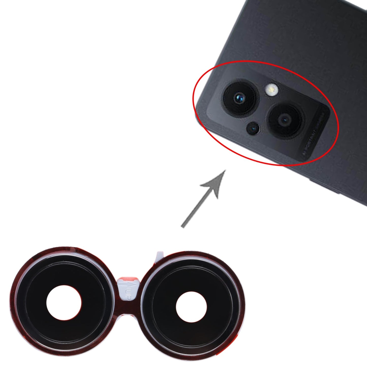 For OPPO Reno8 Lite 5G Original Camera Lens Cover (Black)