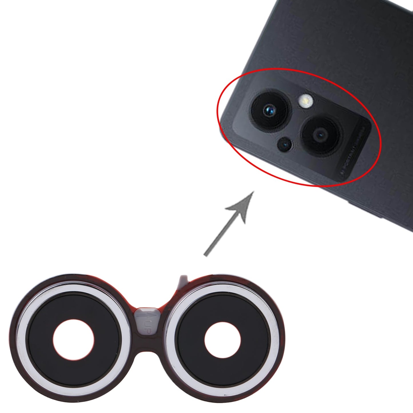 For OPPO Reno8 Lite 5G Original Camera Lens Cover (Silver)