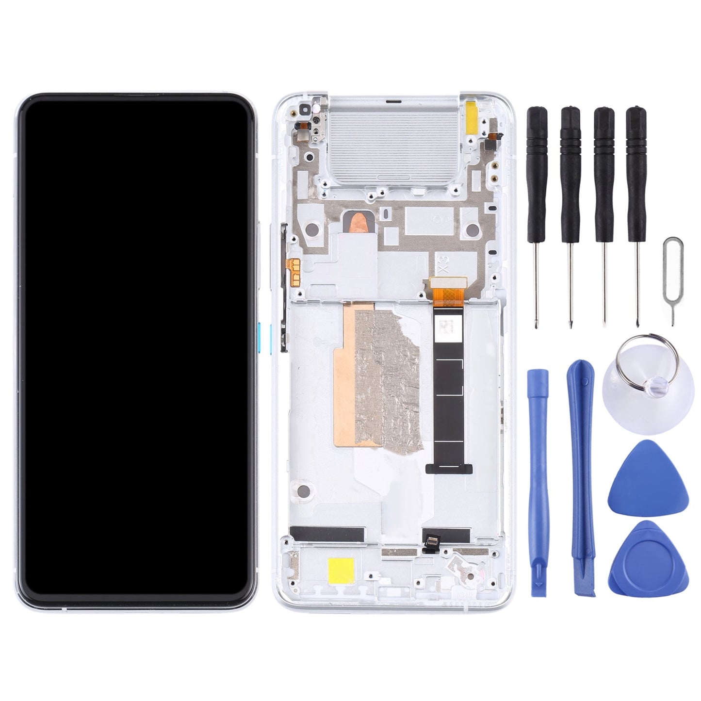 Original LCD Screen for Asus Zenfone 8 Flip ZS672KS Digitizer Full Assembly with Frame?Silver)