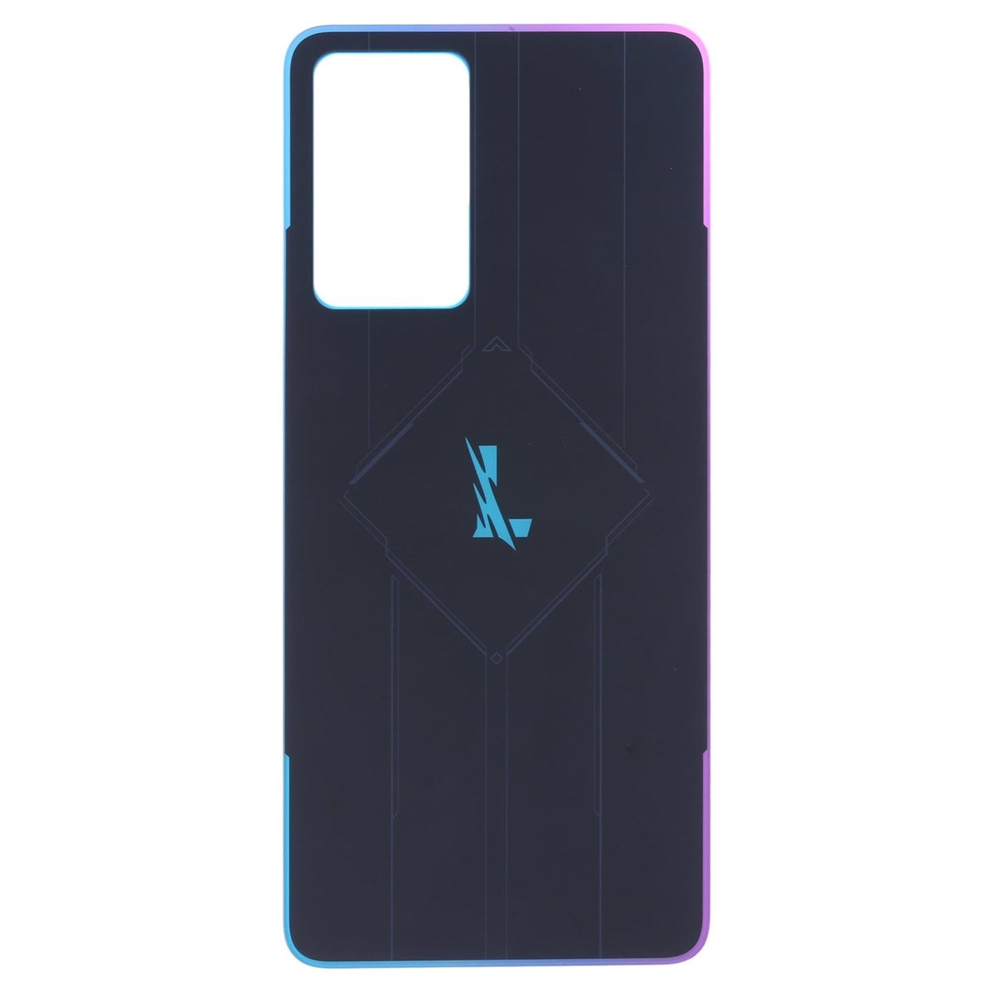 For OPPO Reno7 Pro 5G Glass Battery Back Cover (Colorful Black)
