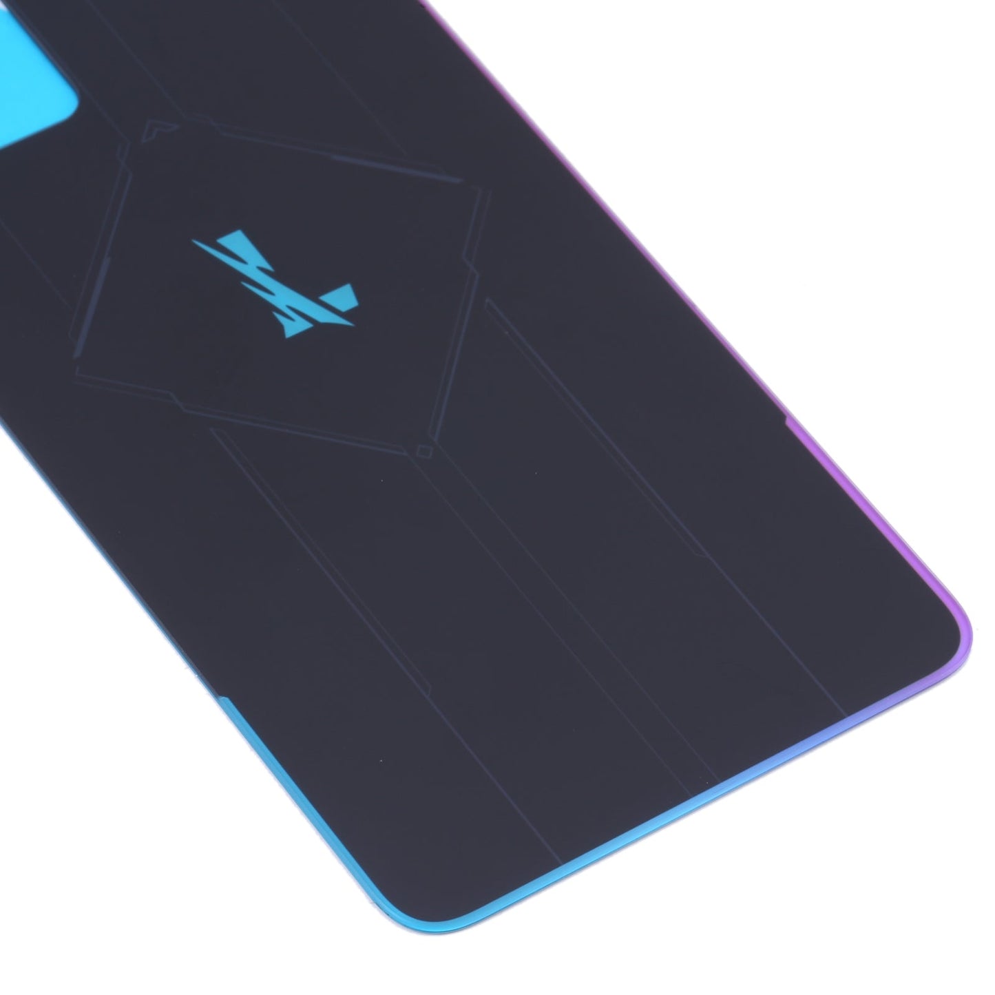 For OPPO Reno7 Pro 5G Glass Battery Back Cover (Colorful Black)