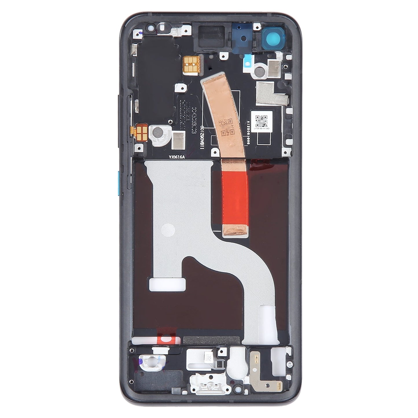For Asus Zenfone 8 ZS 590KS-2A007EU I006D Middle Frame Bezel Plate (Black)