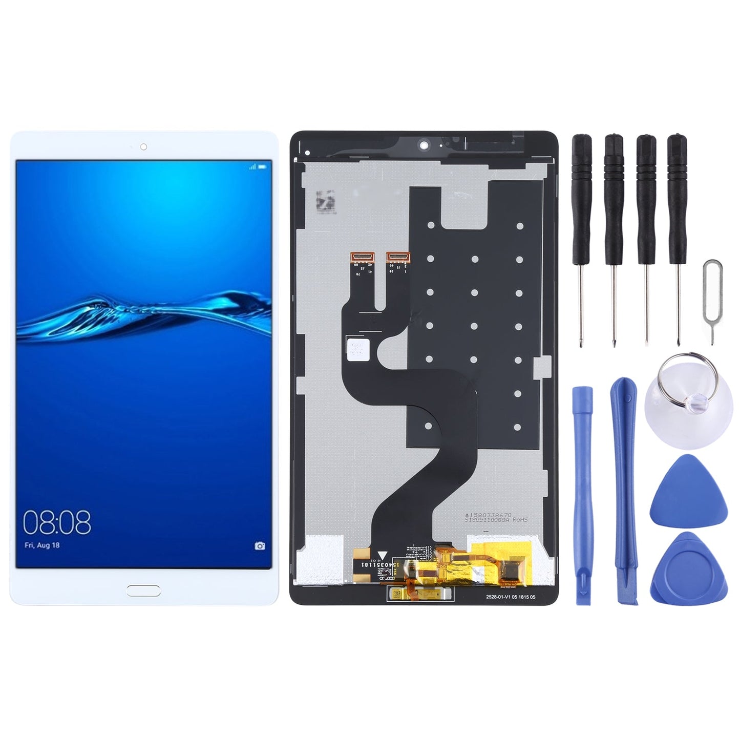 Original LCD Screen for Huawei MediaPad M3 8.4 BTV-W09/BTV-DL09 Digitizer Full Assembly with Fingerprint (White)