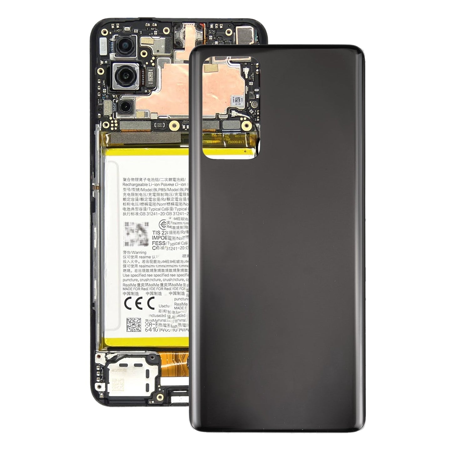 For OPPO Realme X7 Pro Ultra Original Battery Back Cover (Black)