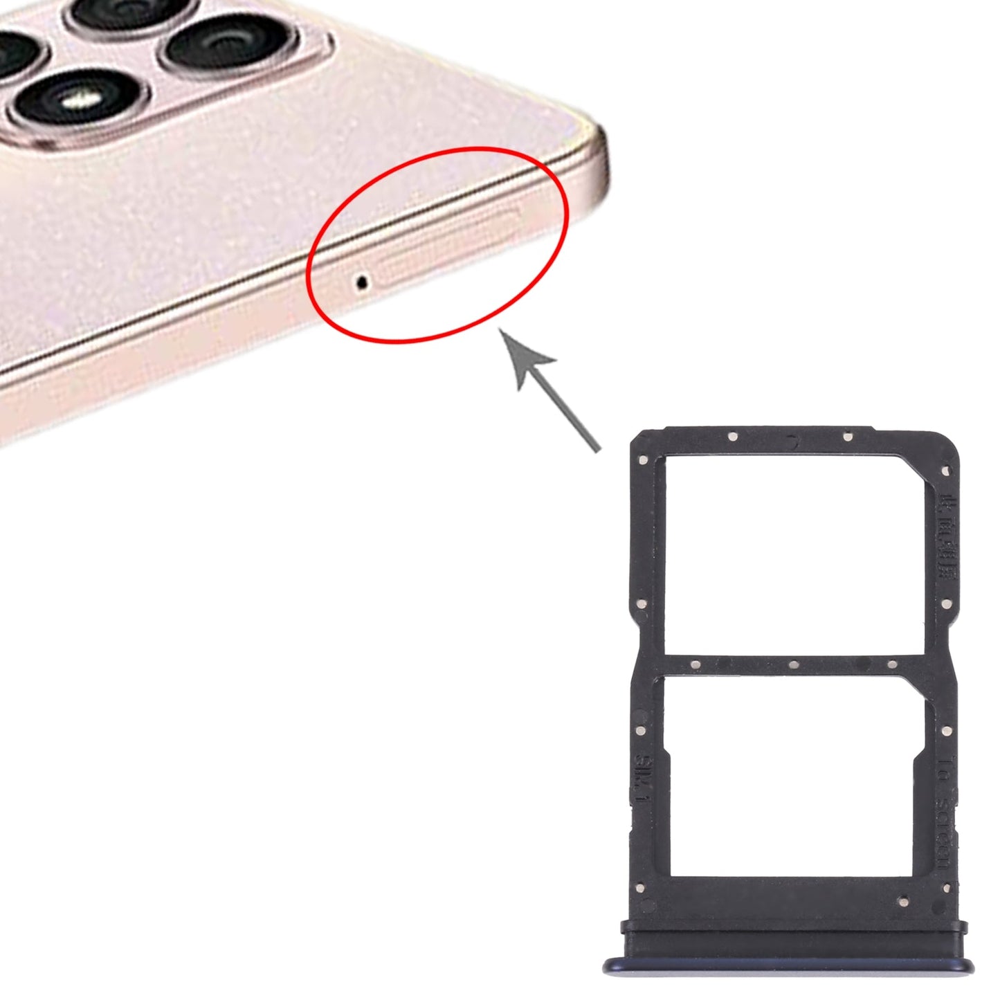 SIM Card Tray + SIM Card Tray for Honor X30i(Blue)