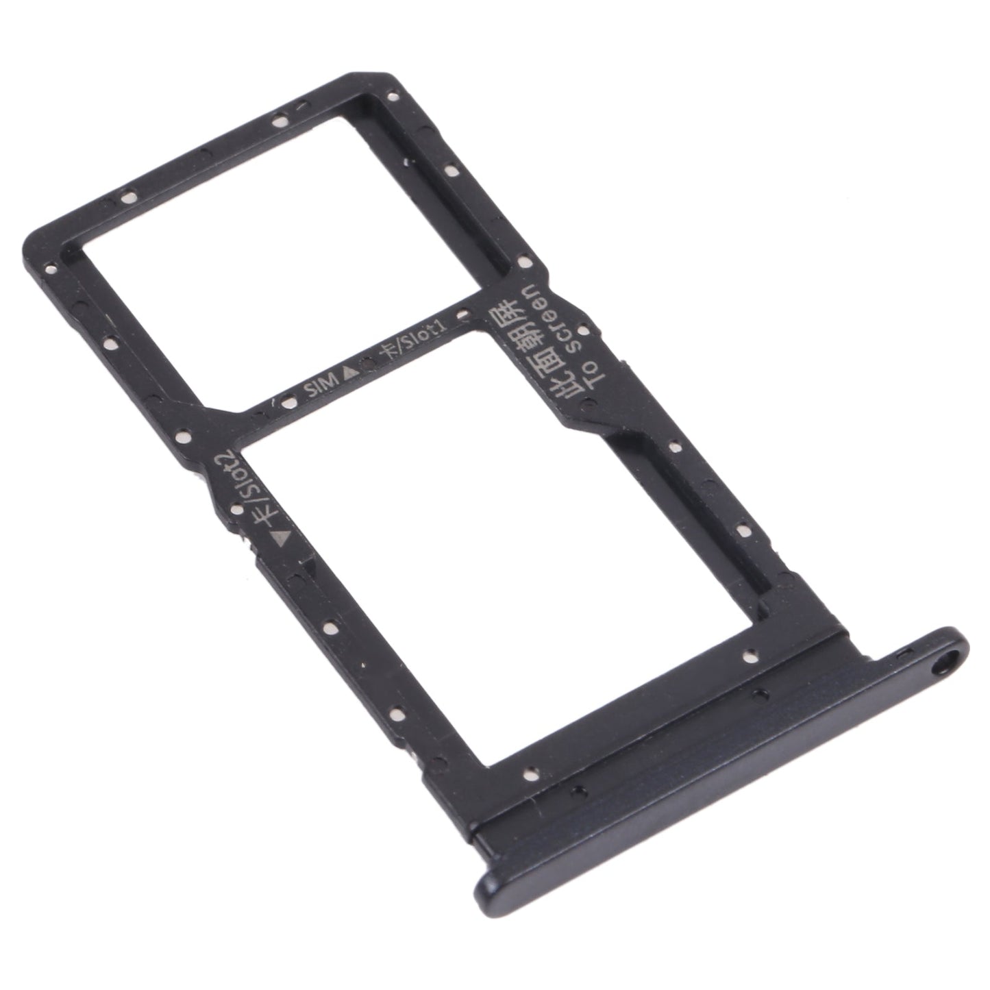 SIM Card Tray + SIM Card Tray / Micro SD Card Tray for Honor Play 20 (Black)