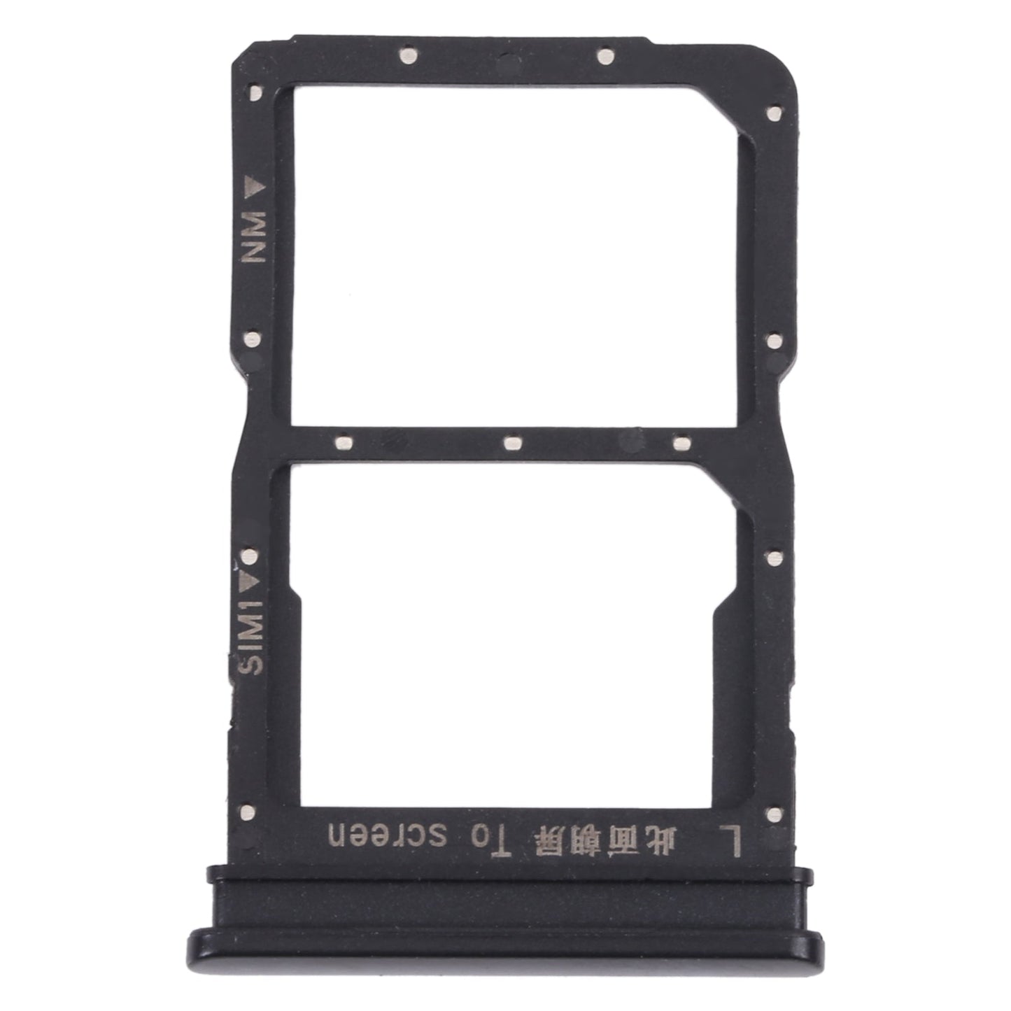 SIM Card Tray + NM Card Tray for Honor 30i (Black)