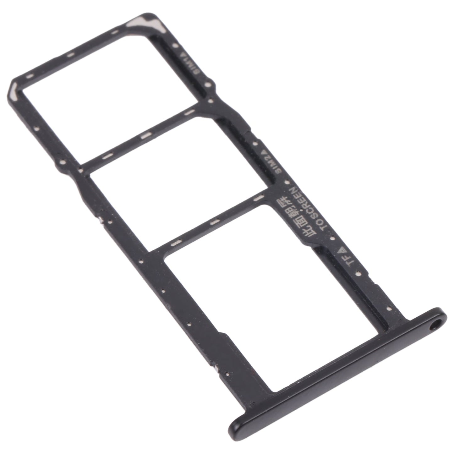 SIM Card Tray + SIM Card Tray + Micro SD Card Tray for Honor Play 8(Black)