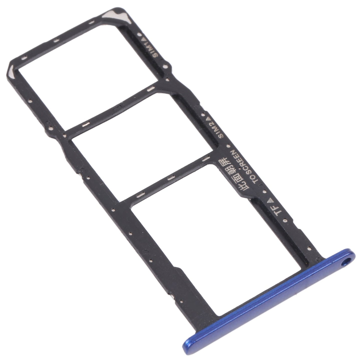 SIM Card Tray + SIM Card Tray + Micro SD Card Tray for Honor Play 8(Blue)