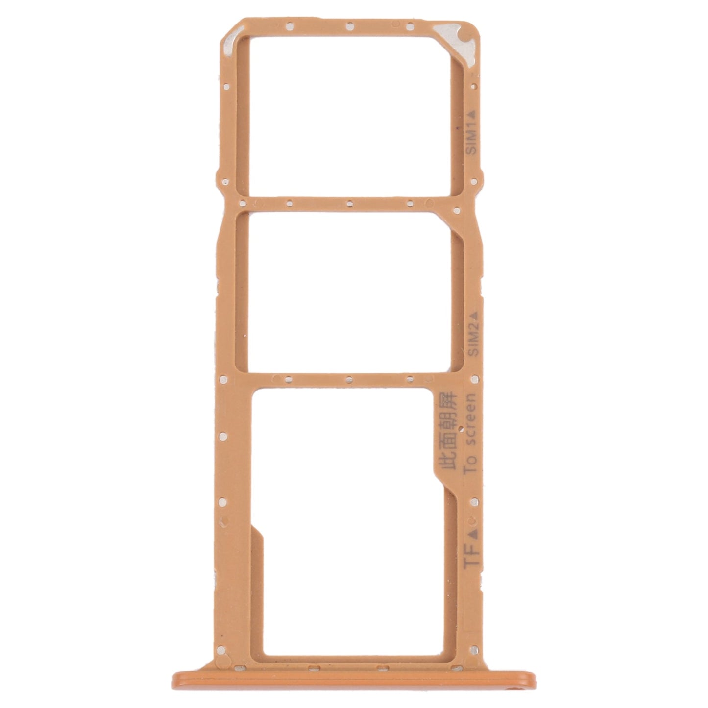 SIM Card Tray + SIM Card Tray + Micro SD Card Tray for Honor Play 8(Brown)