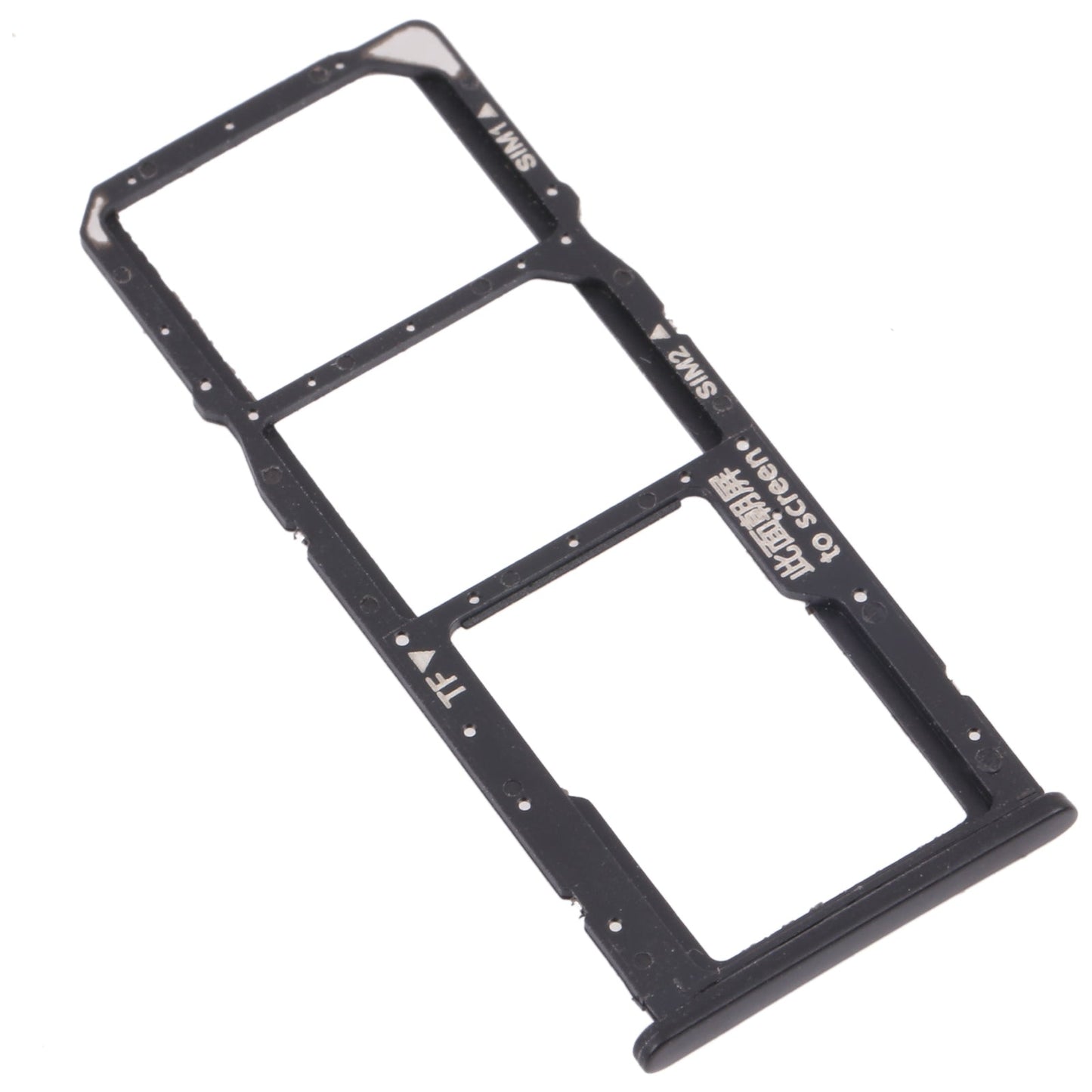 SIM Card Tray + SIM Card Tray + Micro SD Card Tray for Honor 7C (Black)