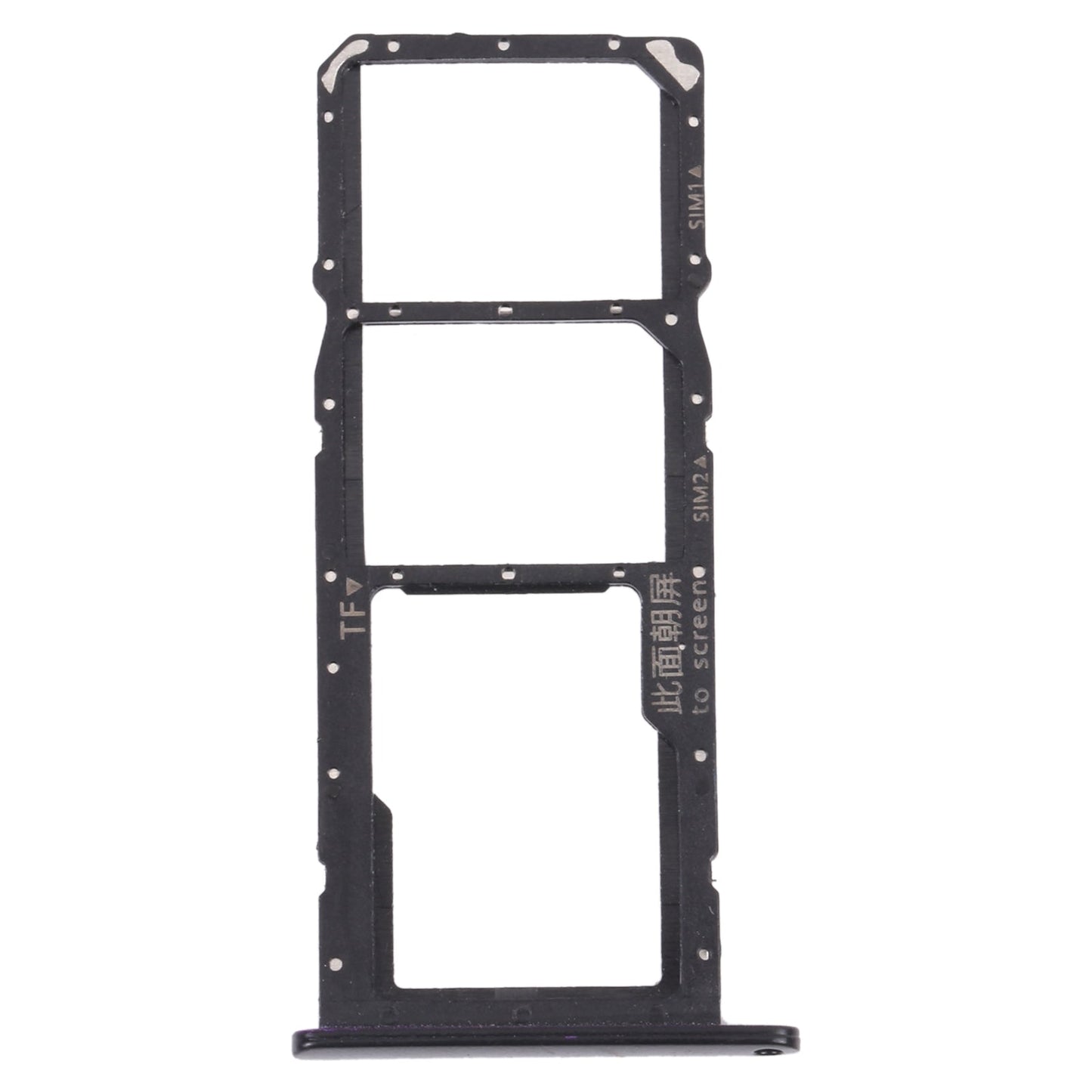 SIM Card Tray + SIM Card Tray / Micro SD Card Tray for Huawei Enjoy 20e (Black)